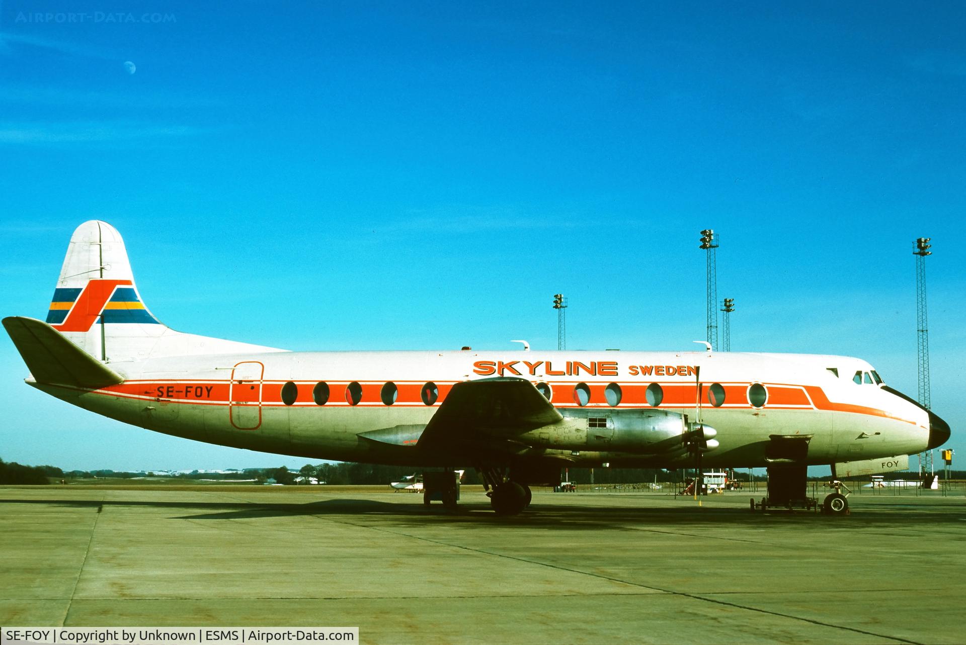 SE-FOY, 1958 Vickers Viscount 814 C/N 338, Malmø 04.1977