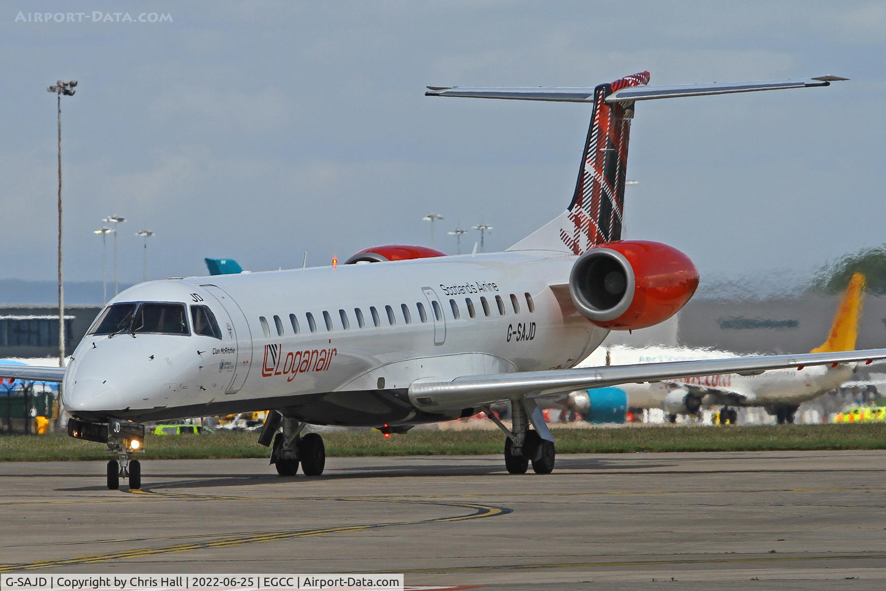 G-SAJD, 2001 Embraer EMB-145EP (ERJ-145EP) C/N 145454, Manchester