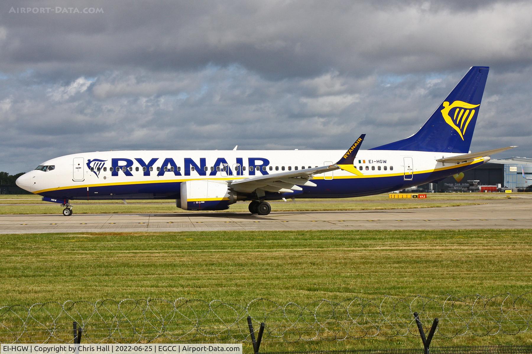 EI-HGW, 2022 Boeing 737-8-200 MAX C/N 65085, Manchester