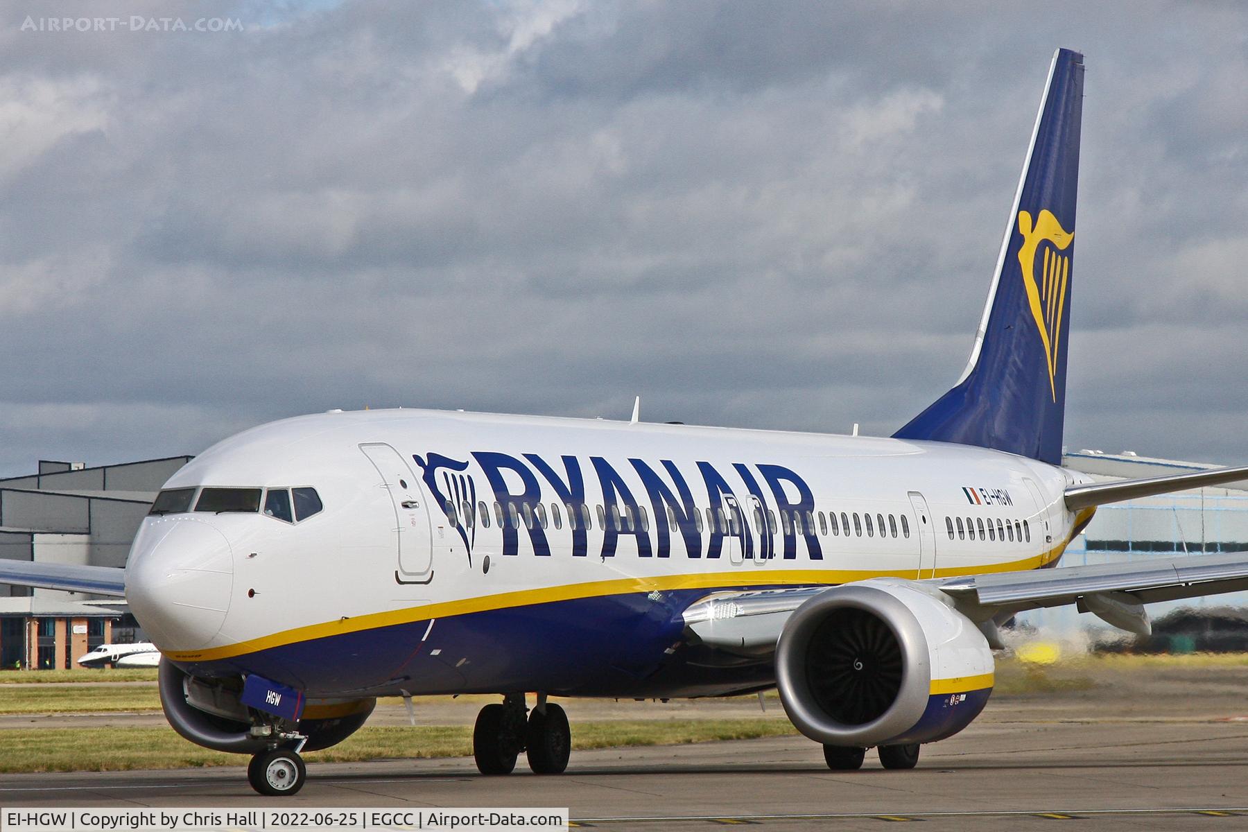 EI-HGW, 2022 Boeing 737-8-200 MAX C/N 65085, Manchester