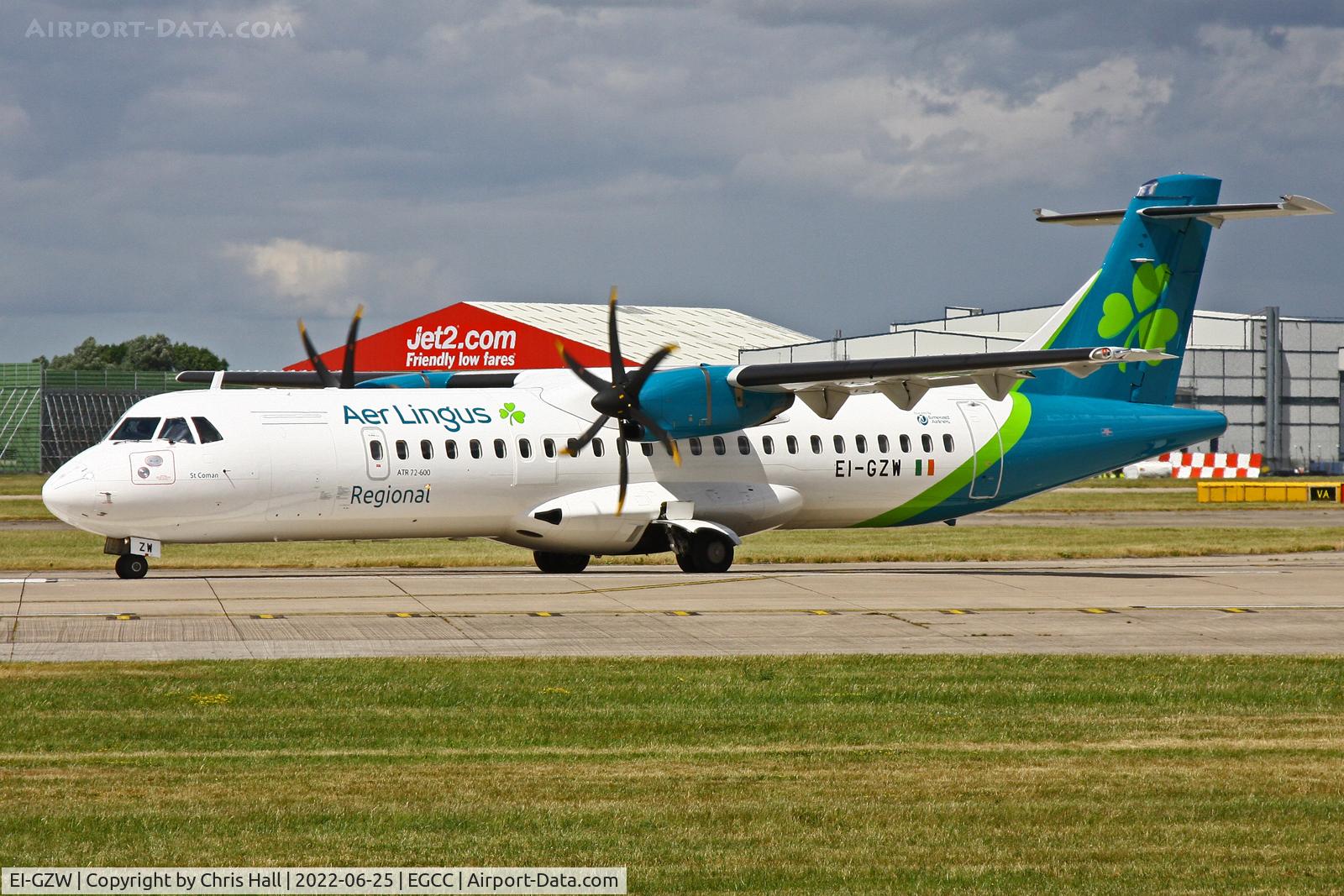 EI-GZW, 2017 ATR 72-600 C/N 1464, Manchester