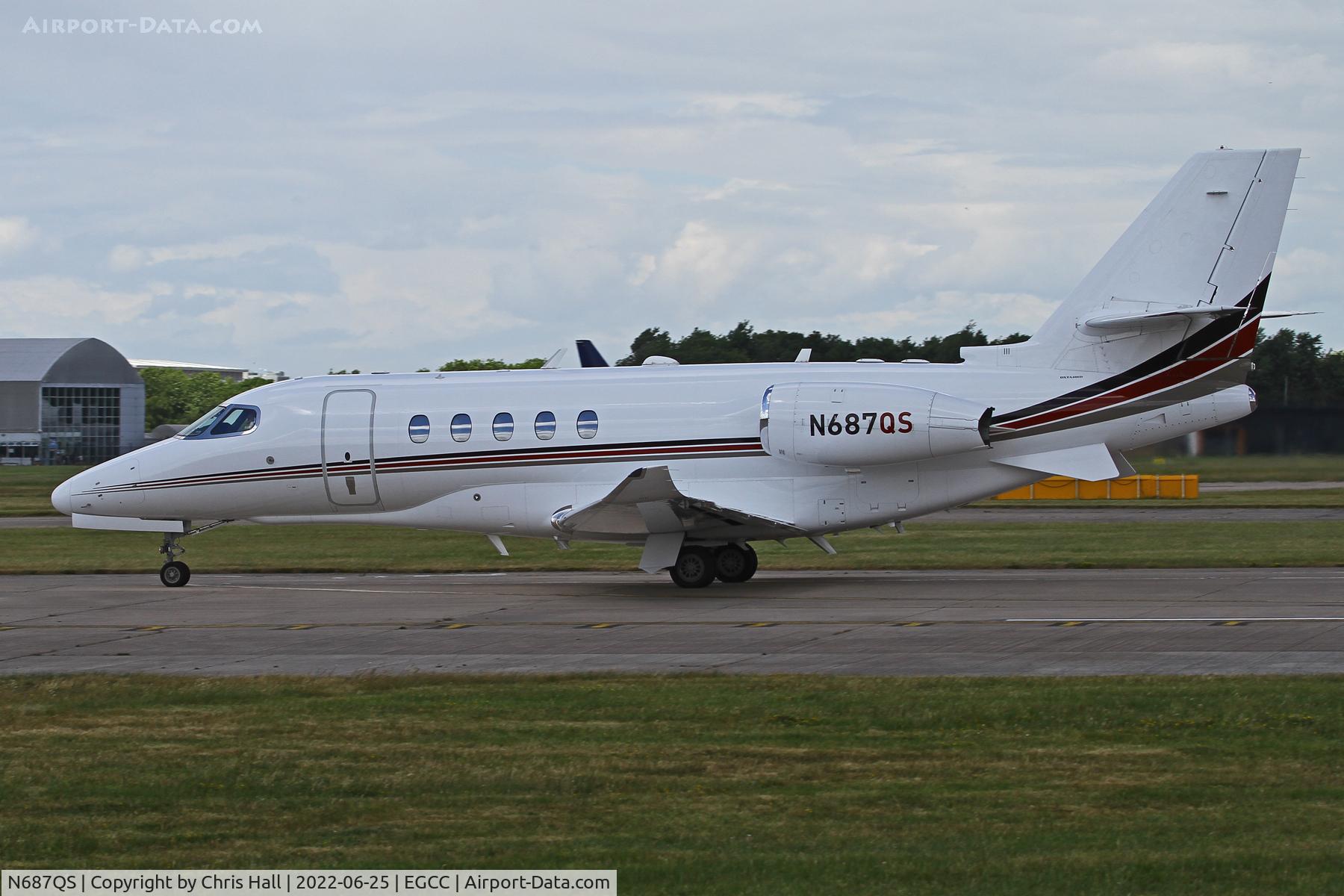 N687QS, 2001 Cessna 560XL Citation Excel C/N 560-5187, Manchester