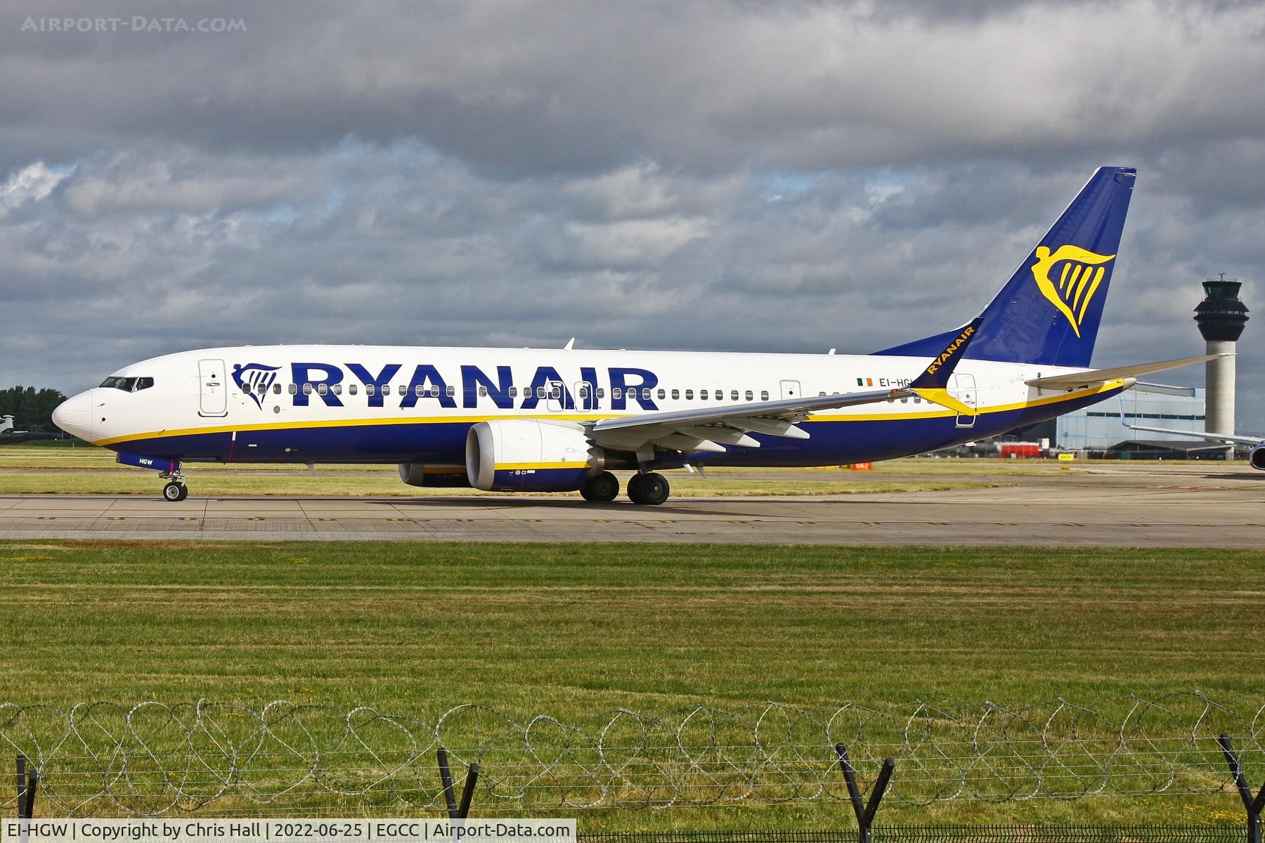 EI-HGW, 2022 Boeing 737-8-200 MAX C/N 65085, Manchester