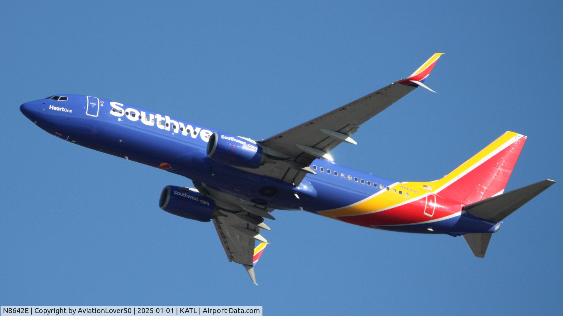 N8642E, 2014 Boeing 737-8H4 C/N 42525, Southwest Heart One 738
