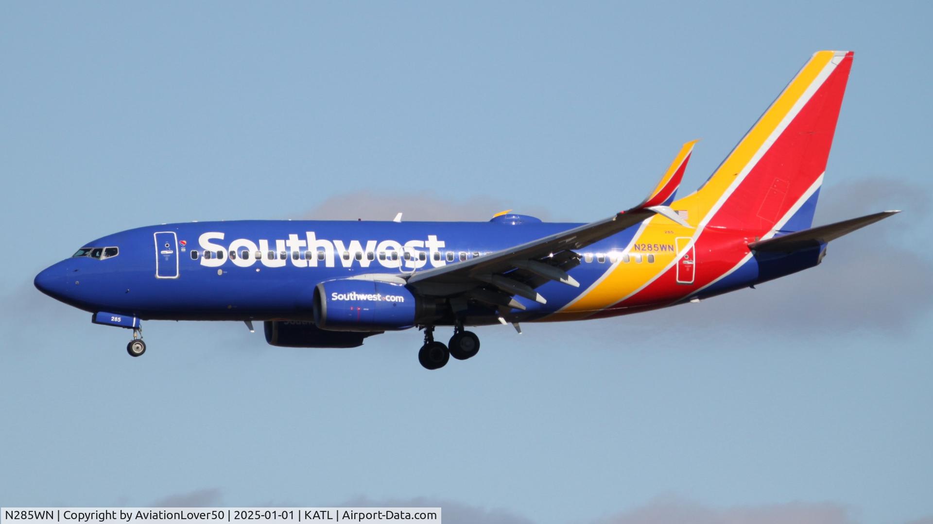 N285WN, 2007 Boeing 737-7H4 C/N 32536, Southwest 737