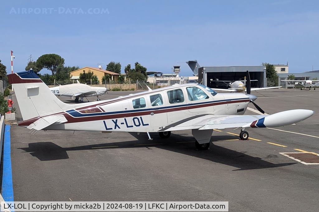 LX-LOL, Beechraft A36 Bonanza C/N E-2286, Parked