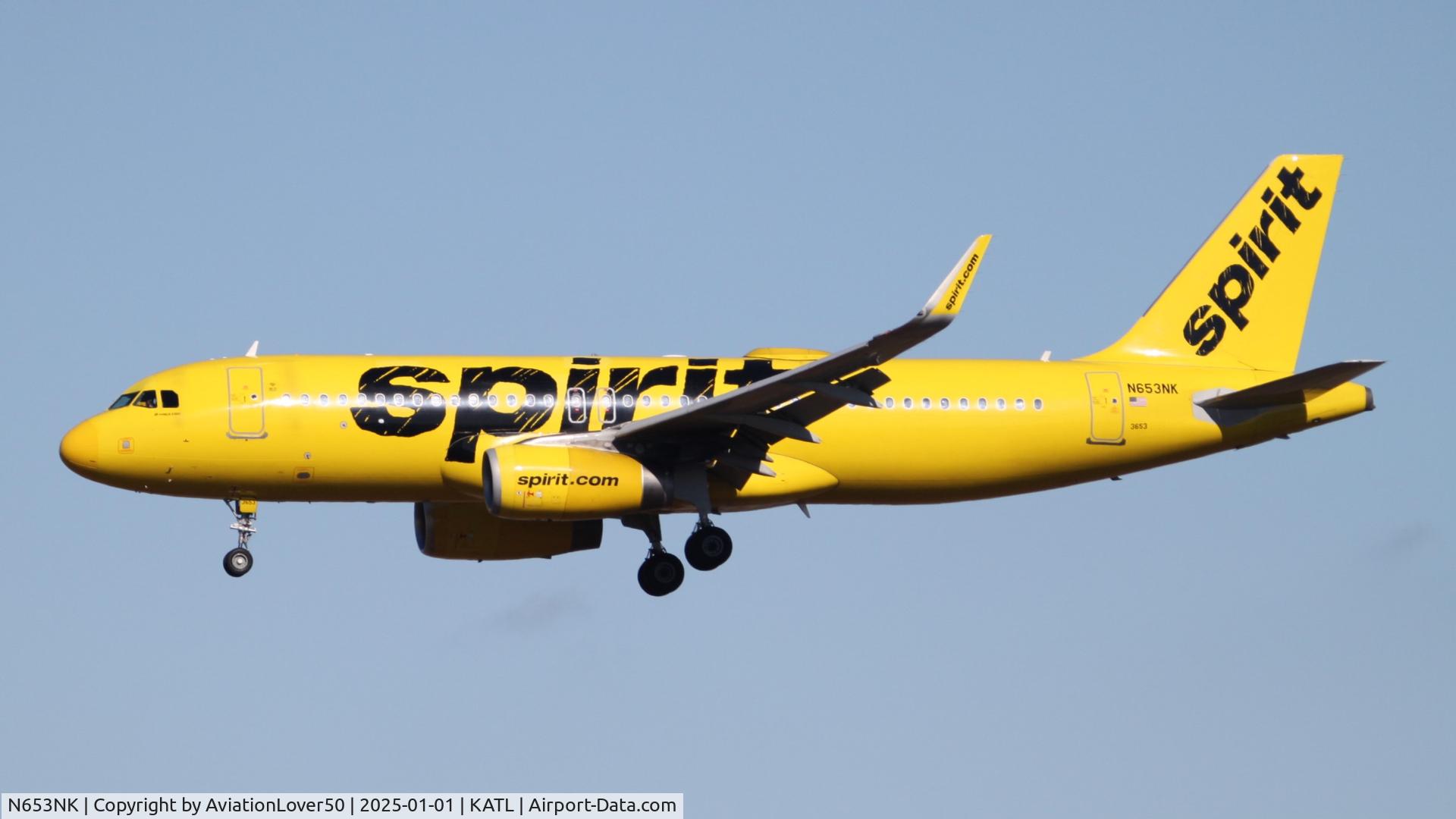 N653NK, 2018 Airbus A320-232 C/N 8012, Spirit A320