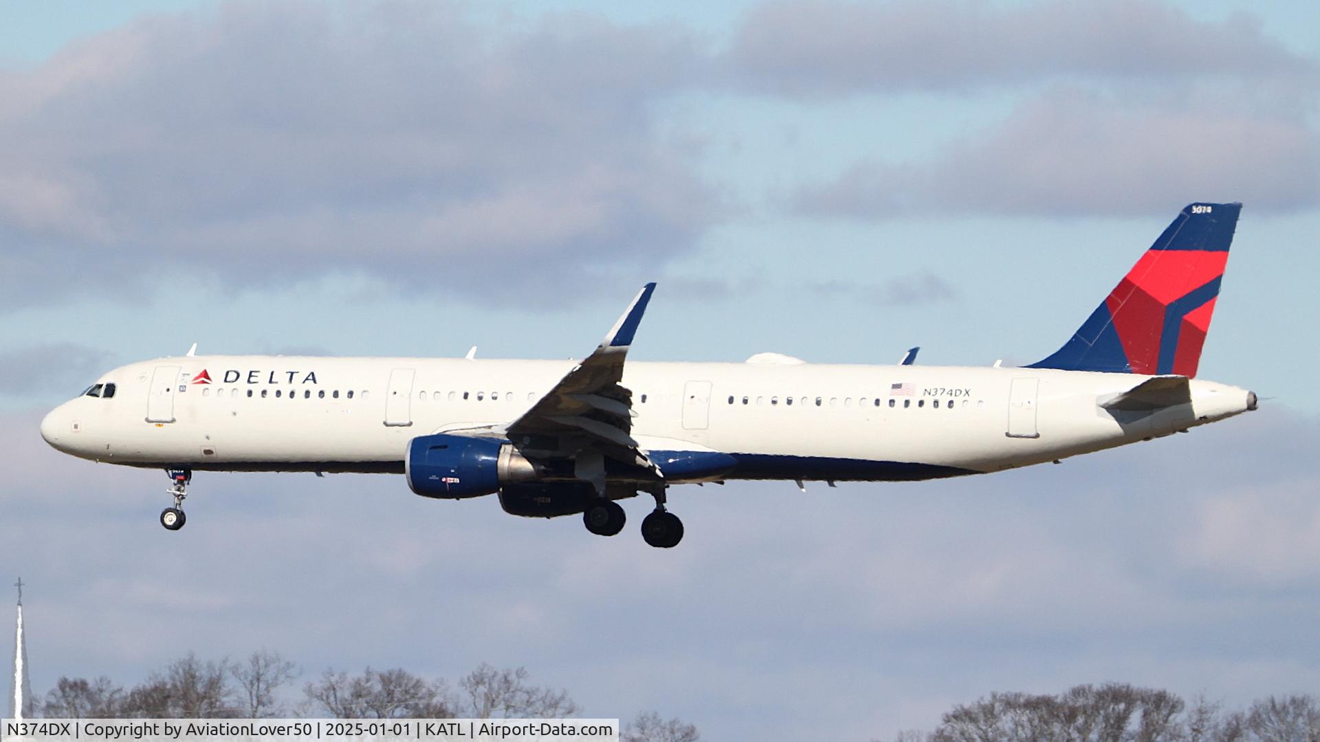 N374DX, 2019 Airbus A321-211 C/N 8810, Delta A321
