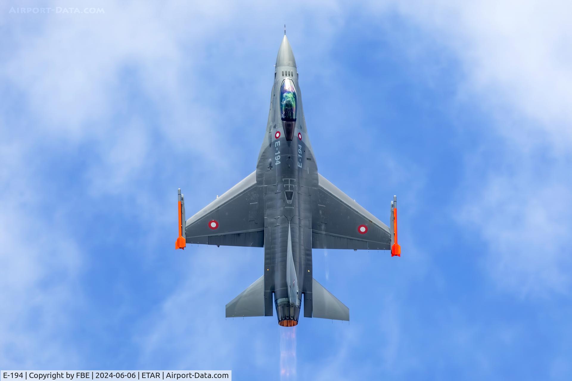 E-194, SABCA F-16A Fighting Falcon C/N 6F-21, unlimited climb