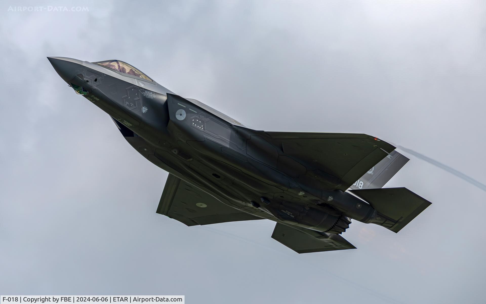 F-018, Lockheed Martin F-35A Lightning II C/N AN-18, departure from Ramstein AB