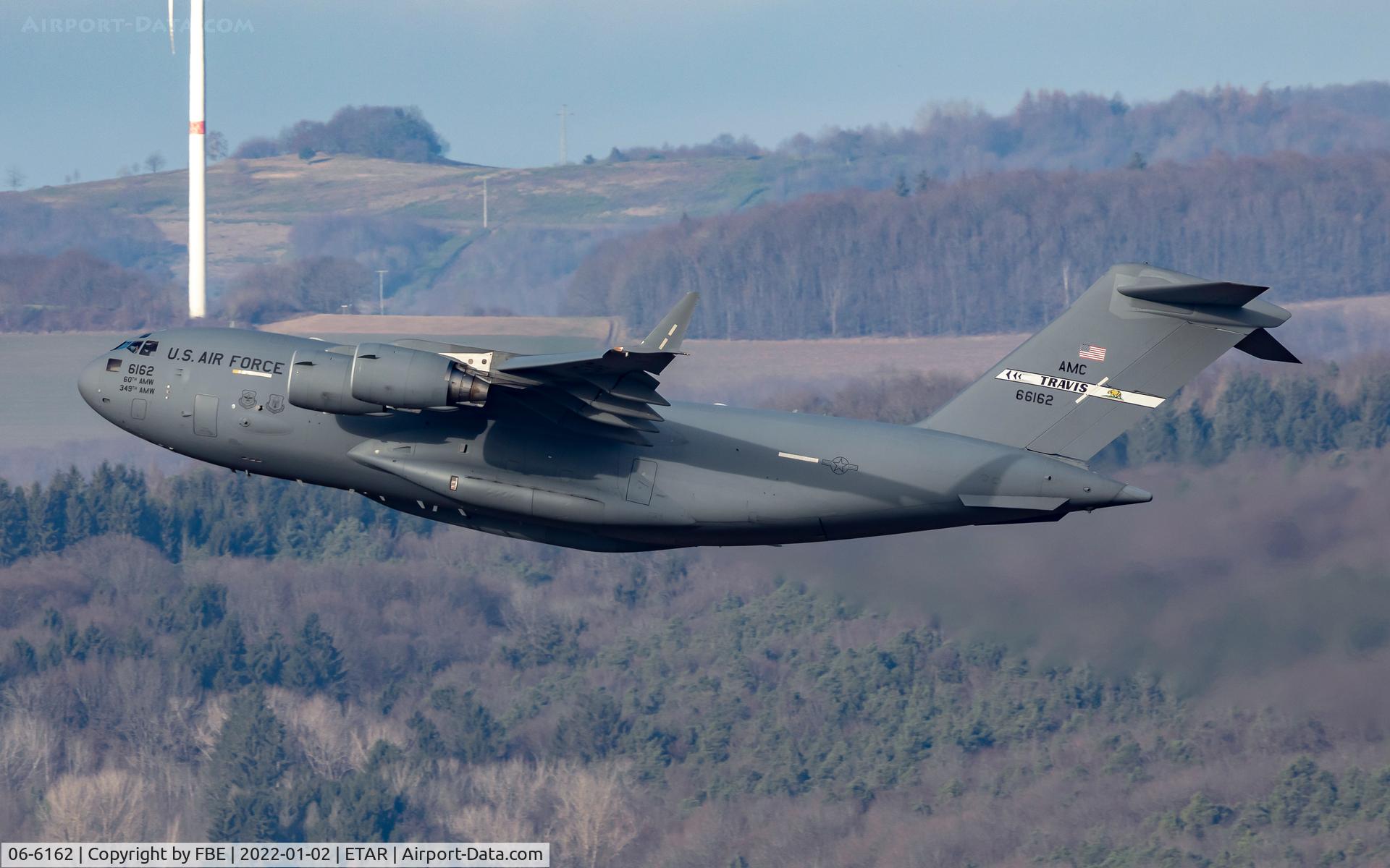 06-6162, 2006 Boeing C-17A Globemaster III C/N P-162, departure from Ramstein AB