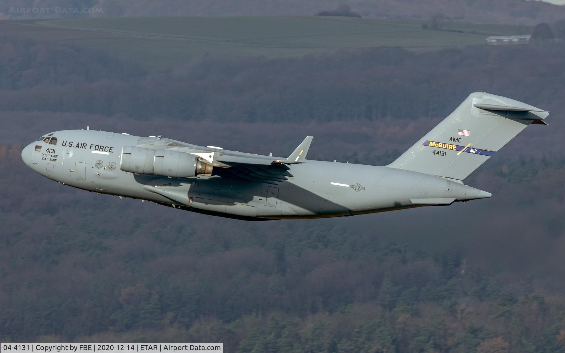 04-4131, 2004 Boeing C-17A Globemaster III C/N P-131, departure from Ramstein AB
