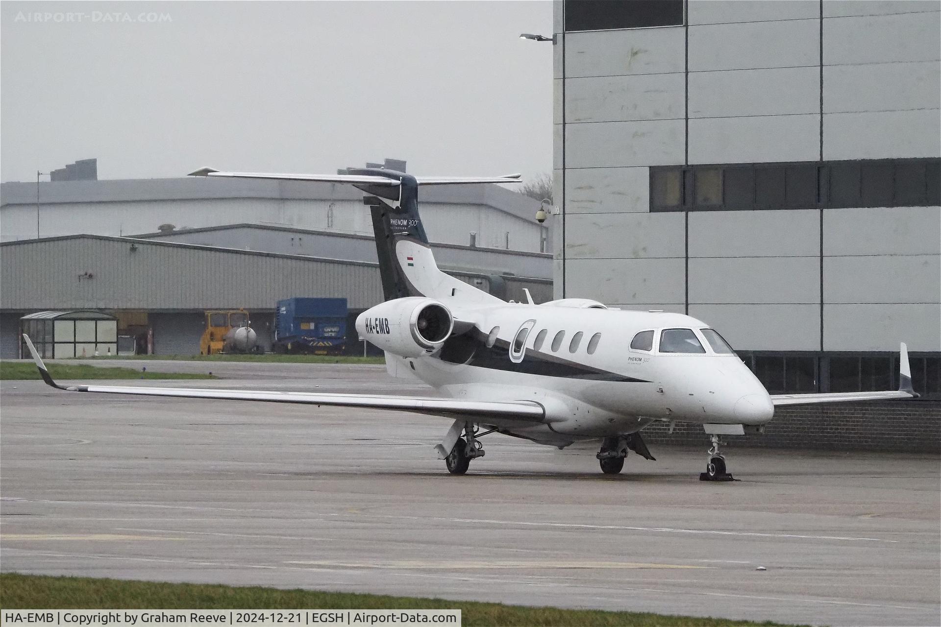 HA-EMB, 2012 Embraer EMB-505 Phenom 300 C/N 50500082, Parked at Norwich.