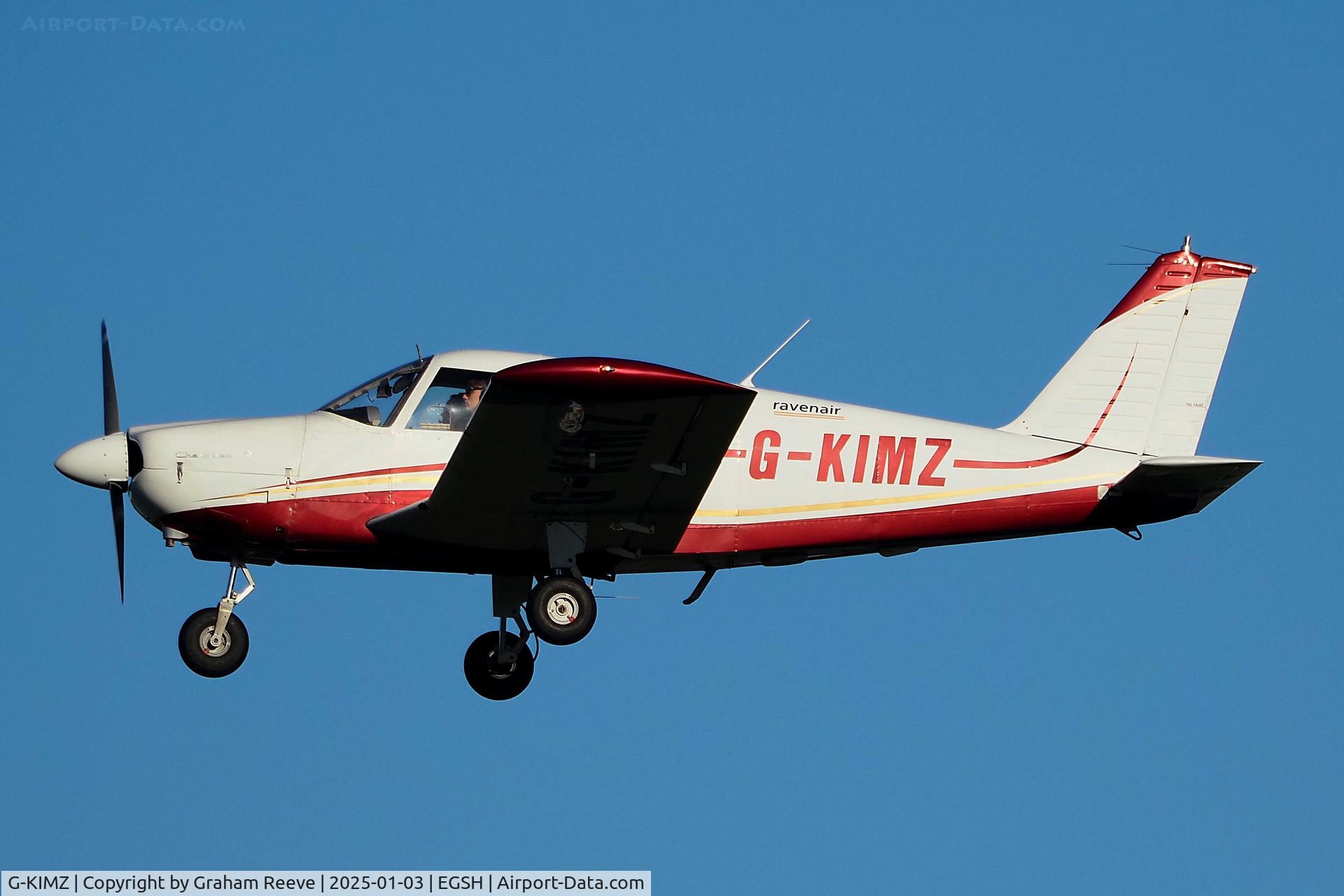 G-KIMZ, 1968 Piper PA-28-180 Cherokee C/N 28-4870, Landing at Norwich.
