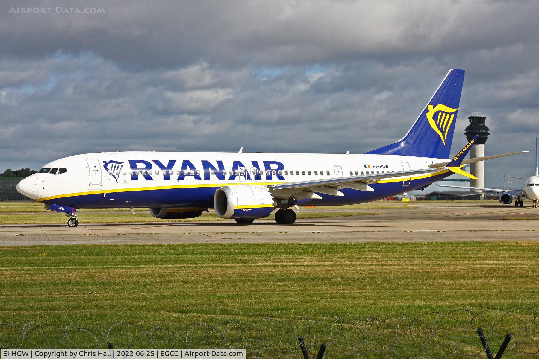 EI-HGW, 2022 Boeing 737-8-200 MAX C/N 65085, Manchester
