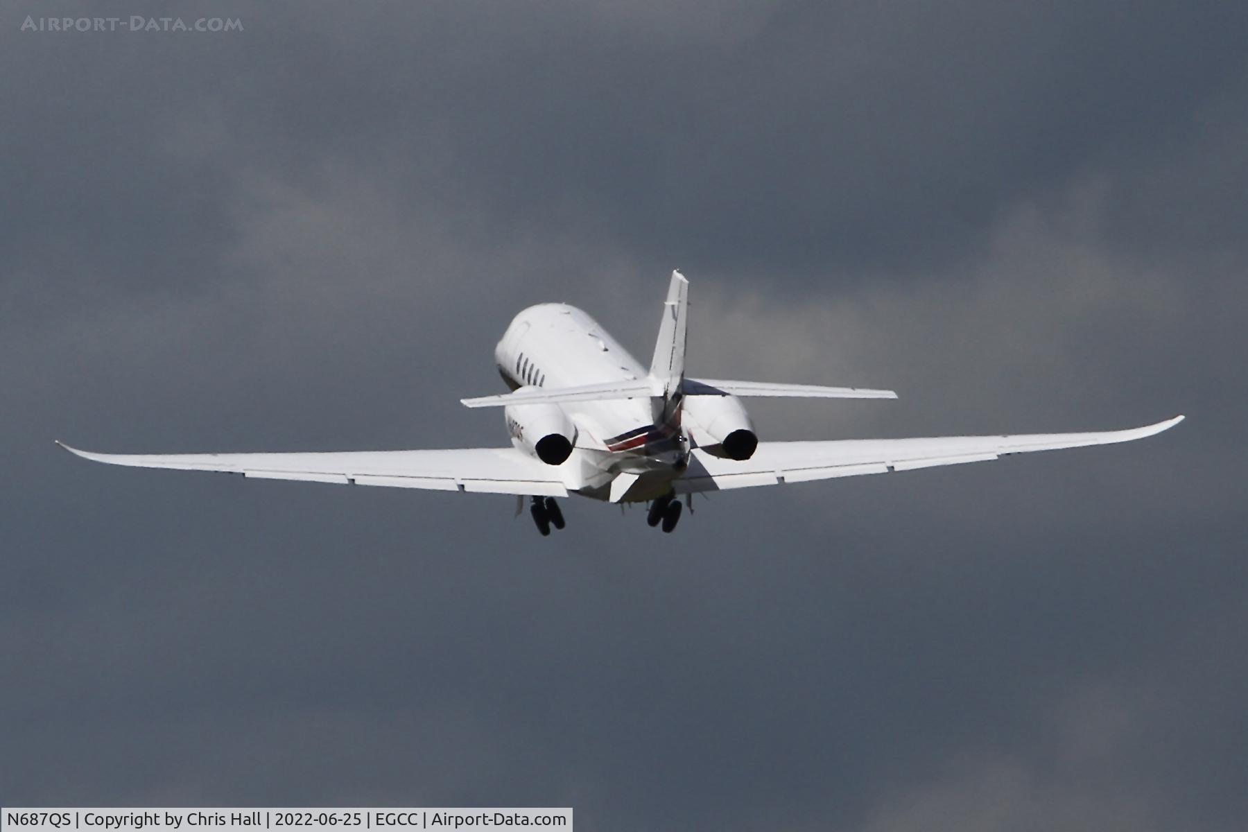 N687QS, 2001 Cessna 560XL Citation Excel C/N 560-5187, Manchester