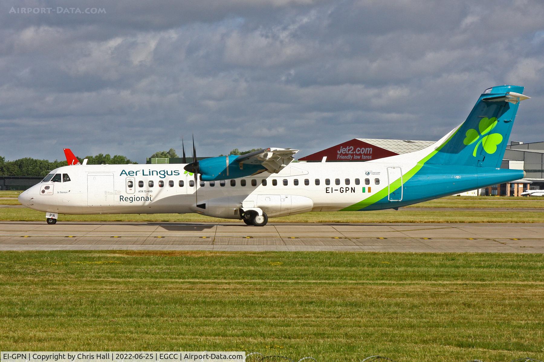 EI-GPN, 2015 ATR 72-212A C/N 1300, Manchester