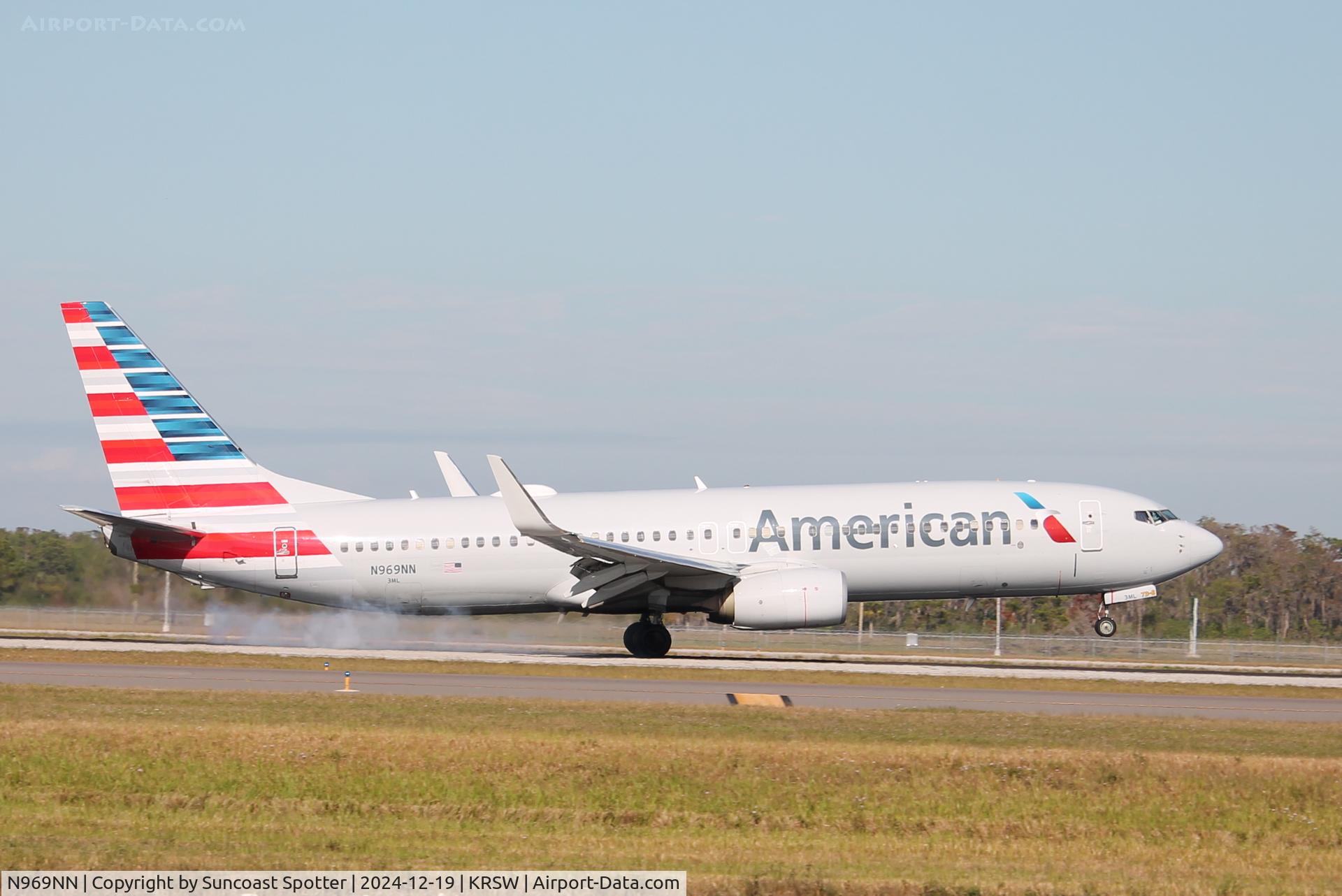 N969NN, 2015 Boeing 737-823 C/N 31215, American Flight 2965 arrives on Runway 6 at Southwest Florida International Airport following flight from Chicago-O’Hare International Airport