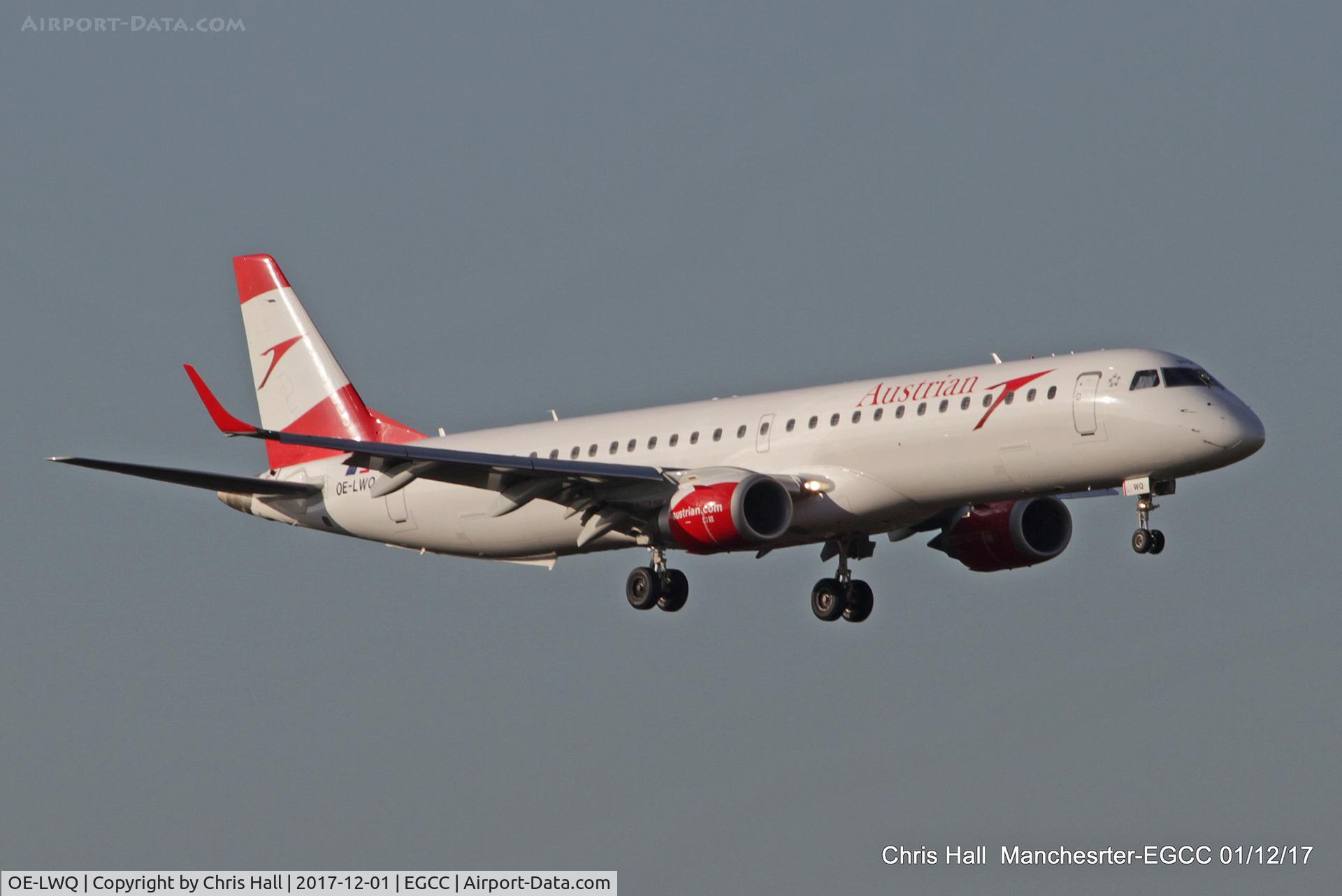 OE-LWQ, 2012 Embraer 195LR (ERJ-190-200LR) C/N 19000565, Manchester