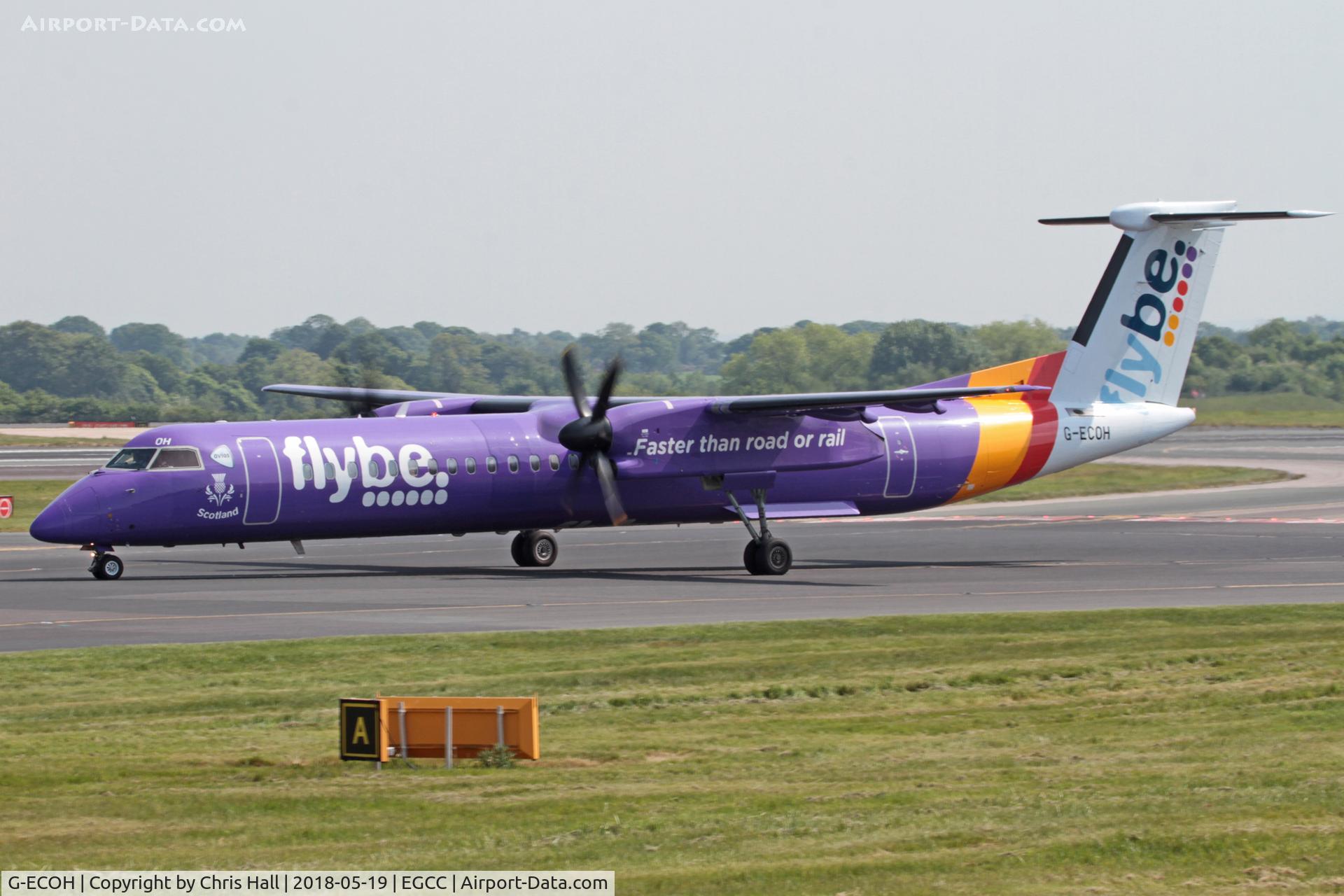 G-ECOH, 2008 De Havilland Canada DHC-8-402Q Dash 8 C/N 4221, Manchester