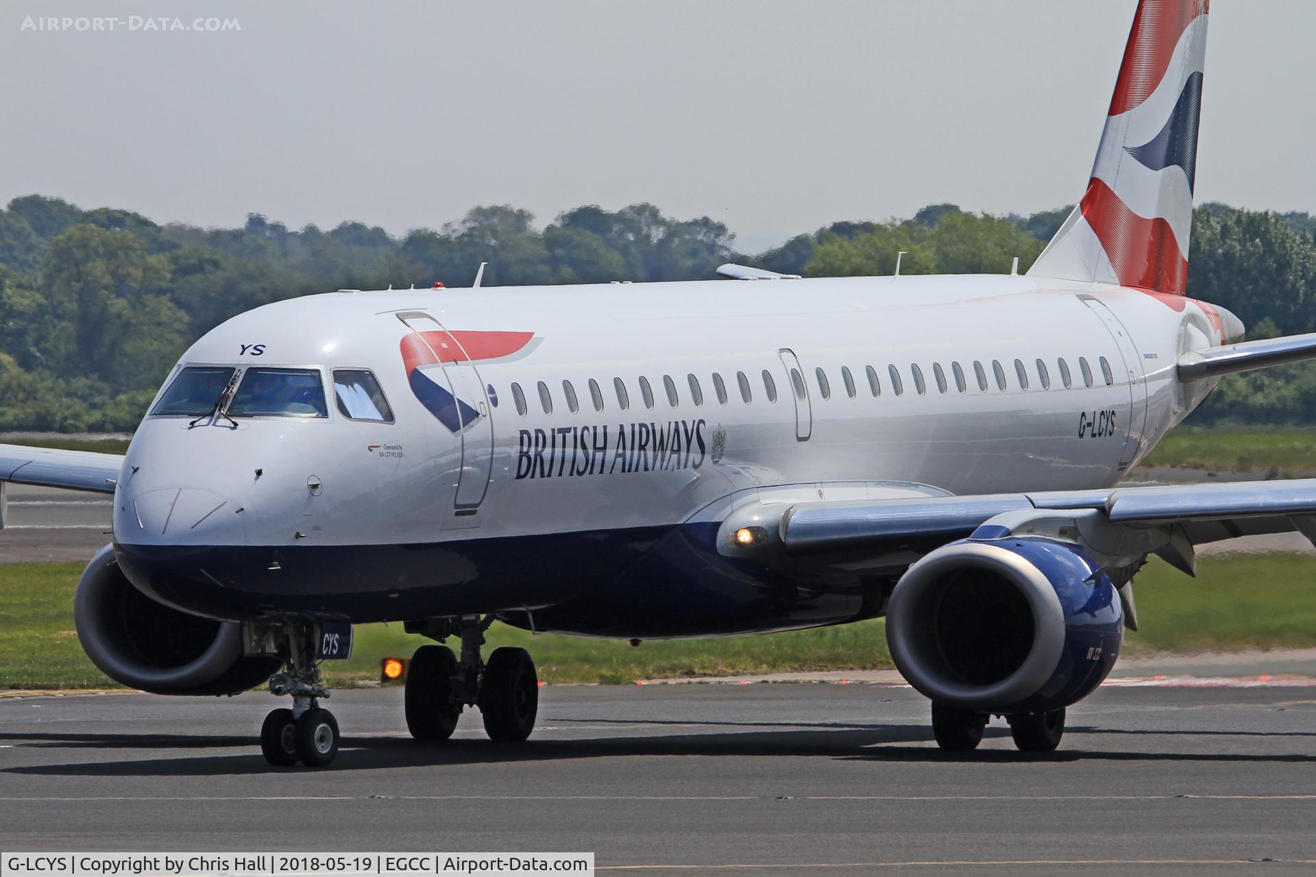 G-LCYS, 2014 Embraer 190SR (ERJ-190-100SR) C/N 19000663, Manchester