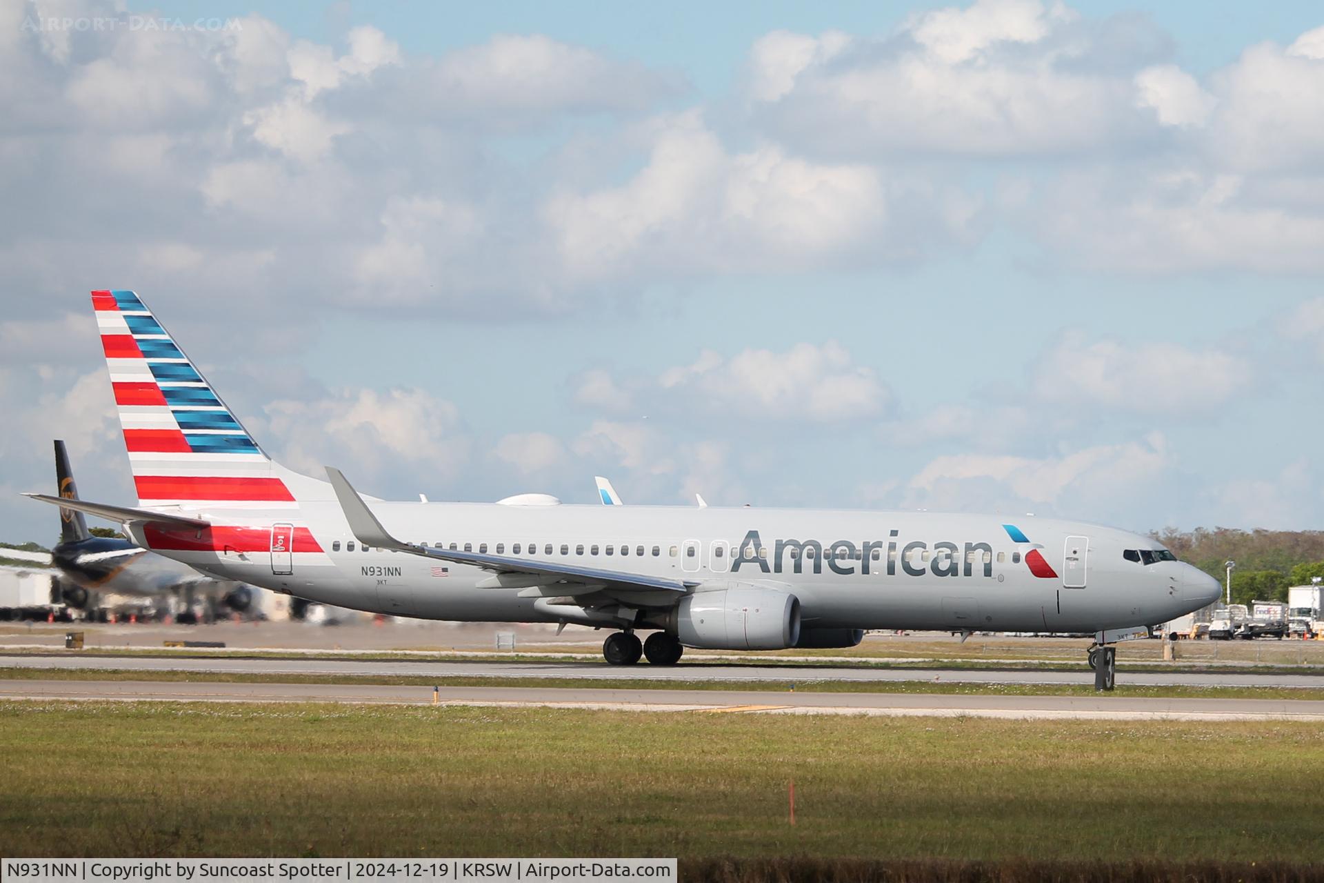N931NN, 2013 Boeing 737-823 C/N 33230, American Flight 1866 departs Runway 6 at Southwest Florida International Airport enroute to Philadelphia International Airport