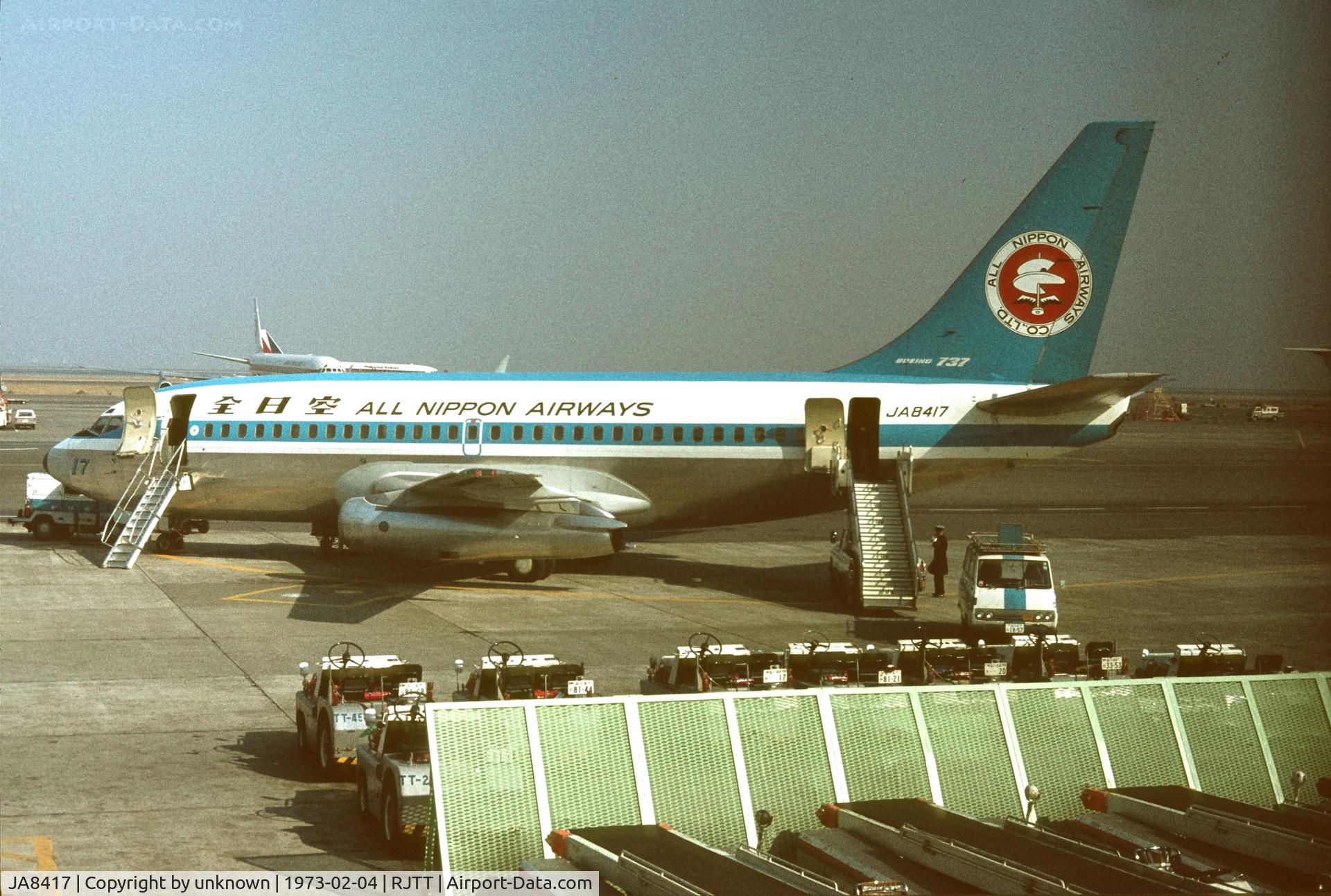 JA8417, 1972 Boeing 737-281 C/N 20563, Tokyo 2.1973