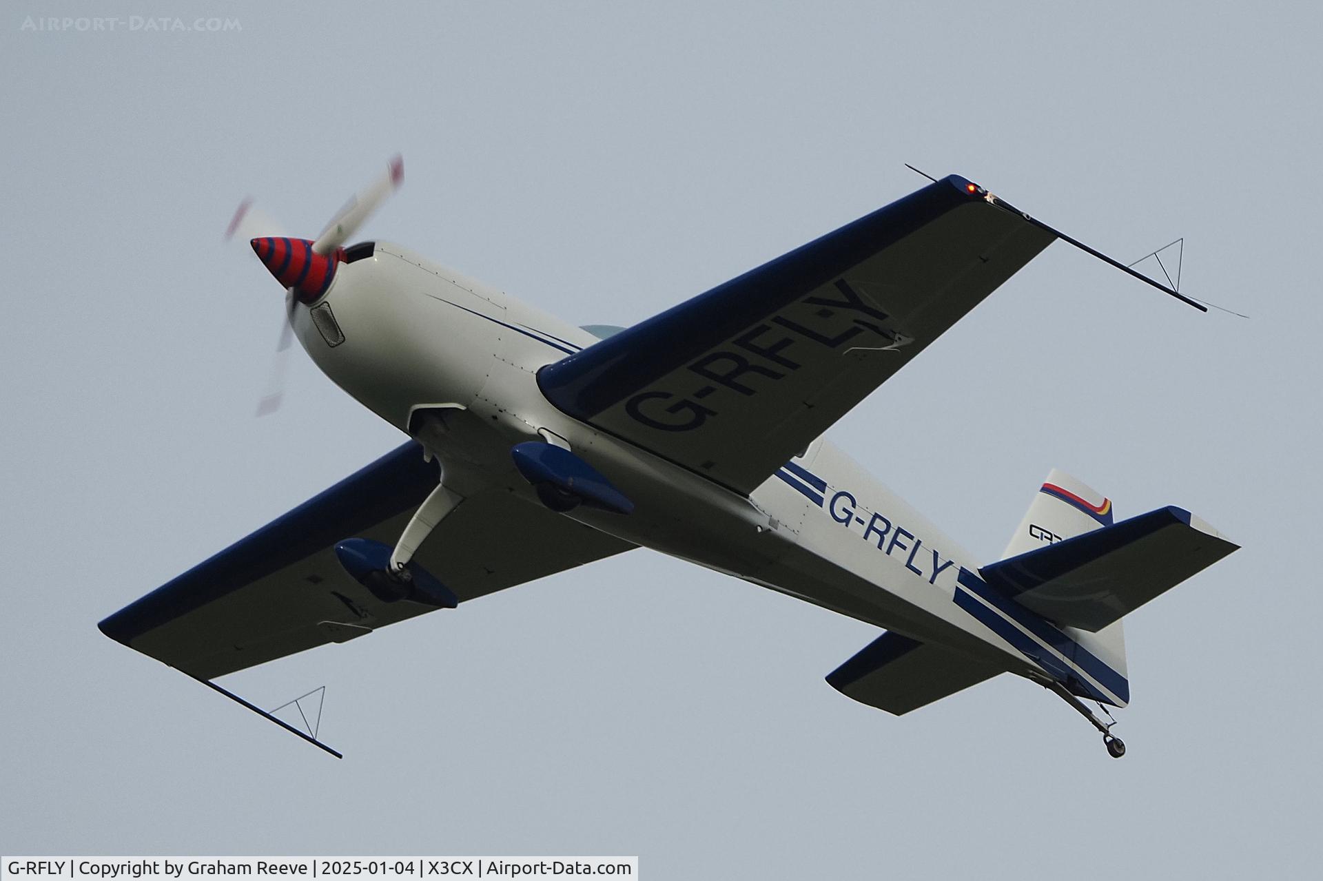 G-RFLY, 2008 Extra EA-300L C/N 1284, Departing from Northrepps.
