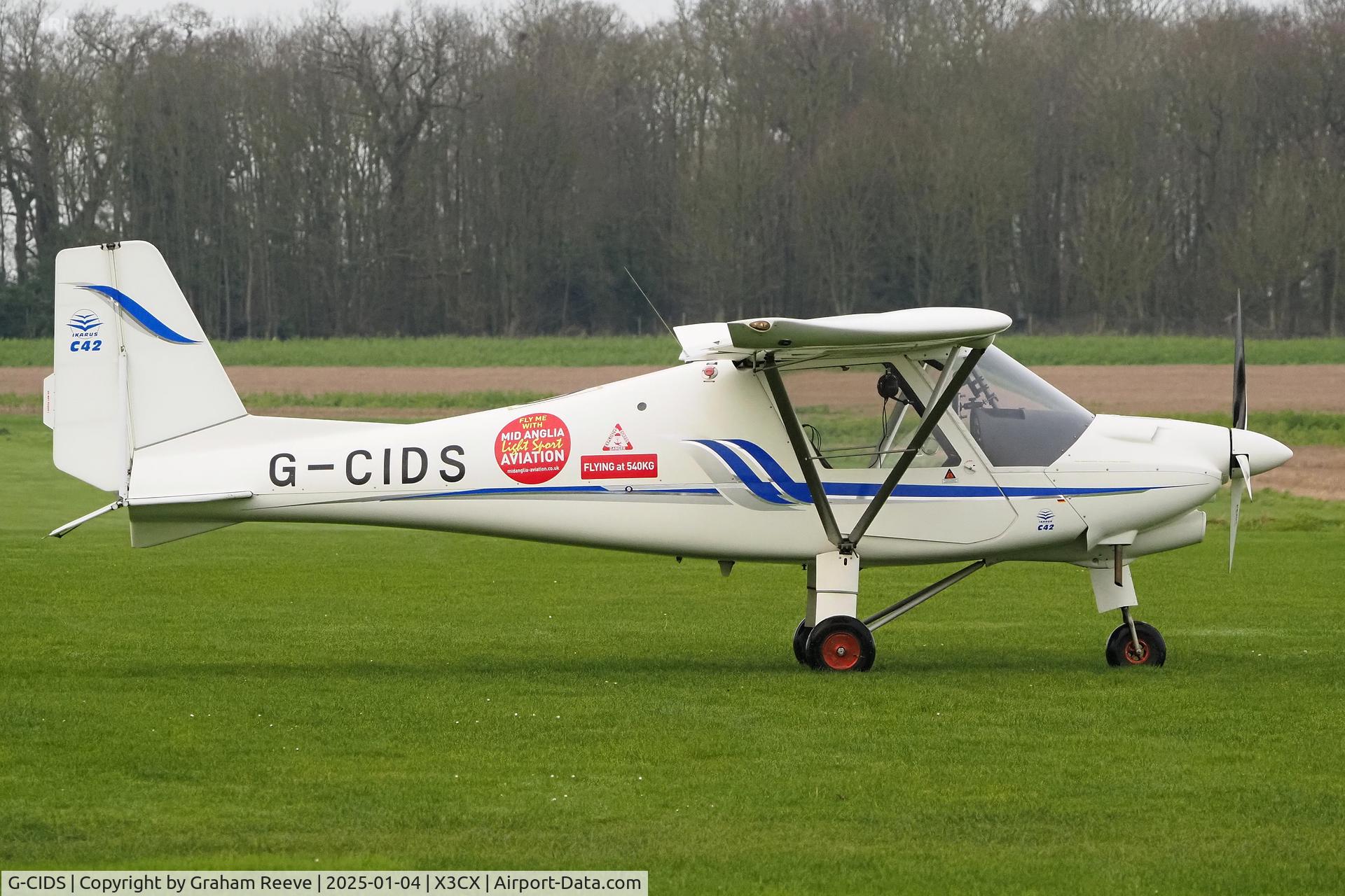G-CIDS, 2013 Comco Ikarus C42 FB100 Bravo C/N 1310-7285, Parked at Northrepps.