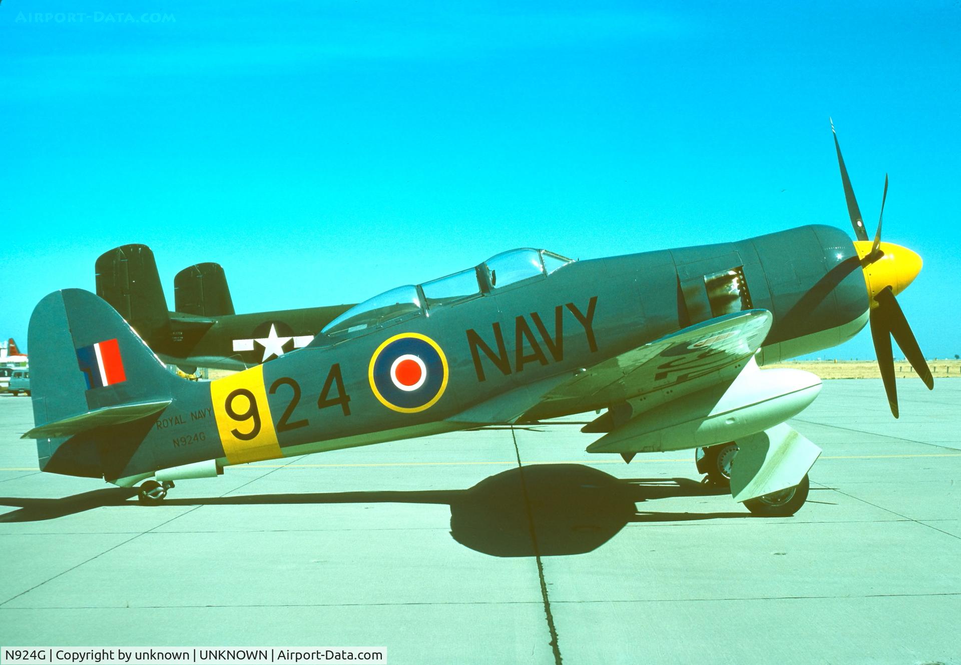 N924G, 1954 Hawker Sea Fury T.20 C/N ES.8502, unknown