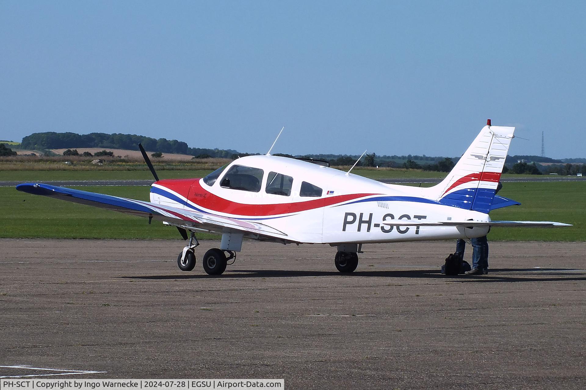 PH-SCT, 1981 Piper PA-28-161 Cherokee Warrior II C/N 28-8116119, Piper PA-28-161 Cherokee Warrior II at Duxford airfield (two days after Duxford Flying Day: The Americans 2024)