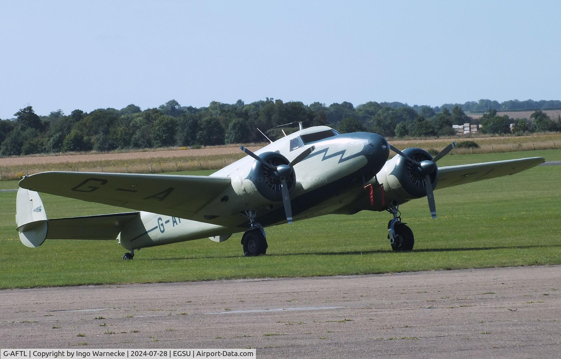 G-AFTL, 1936 Lockheed 12A Electra Junior C/N 1203, Lockheed 12A Electra Junior at Duxford airfield (two days after Duxford Flying Day: The Americans 2024)