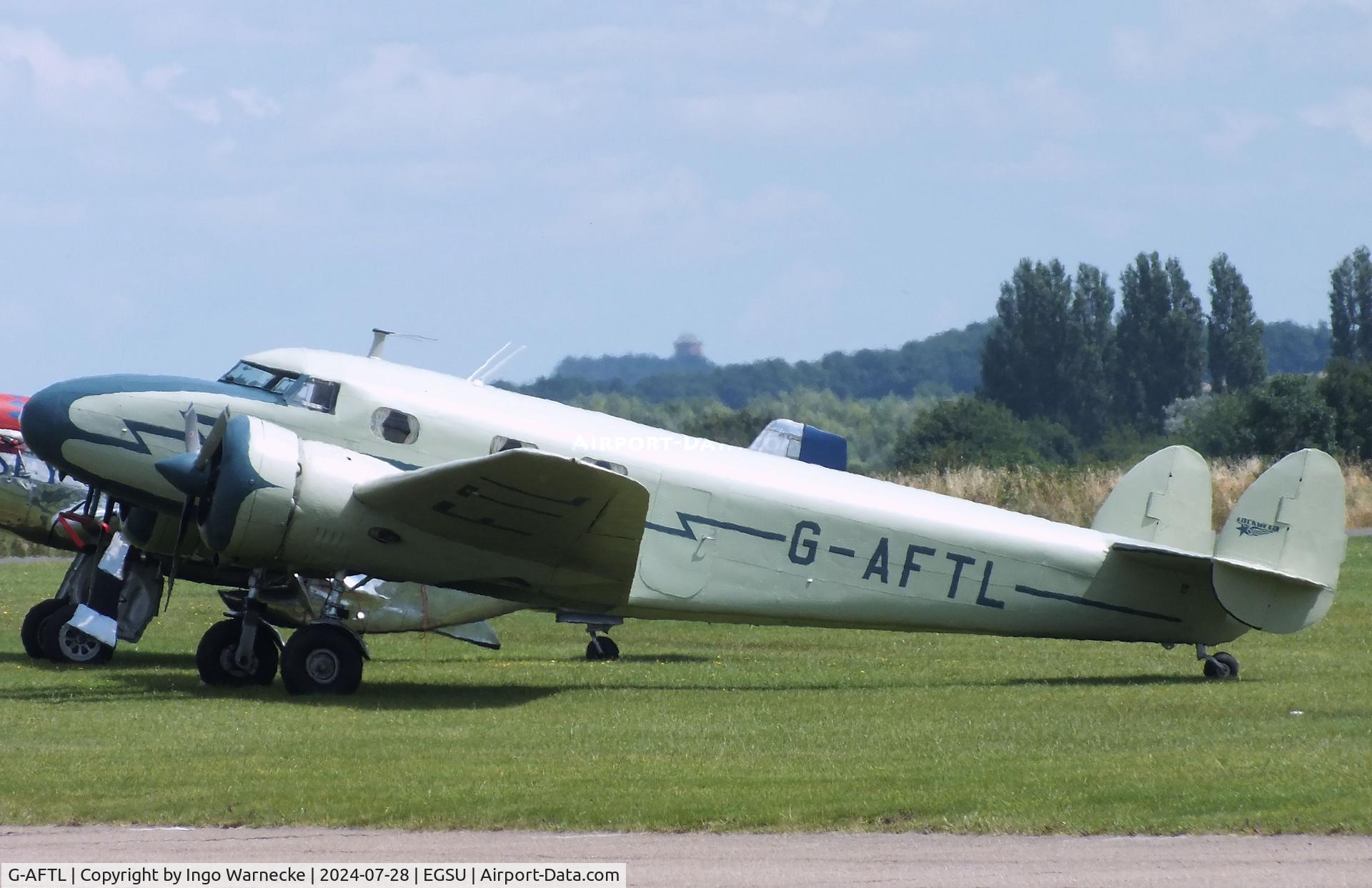 G-AFTL, 1936 Lockheed 12A Electra Junior C/N 1203, Lockheed 12A Electra Junior at Duxford airfield (two days after Duxford Flying Day: The Americans 2024)