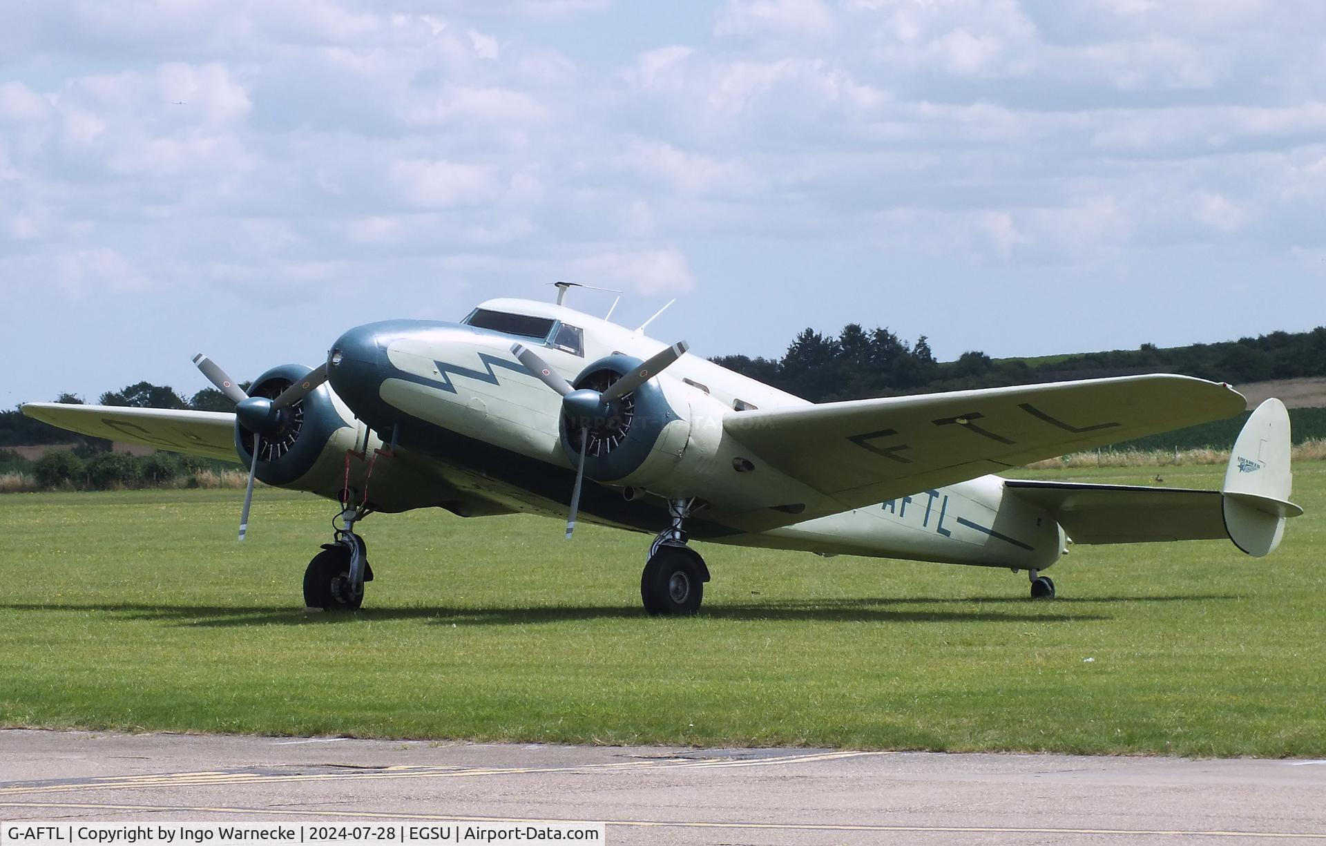 G-AFTL, 1936 Lockheed 12A Electra Junior C/N 1203, Lockheed 12A Electra Junior at Duxford airfield (two days after Duxford Flying Day: The Americans 2024)