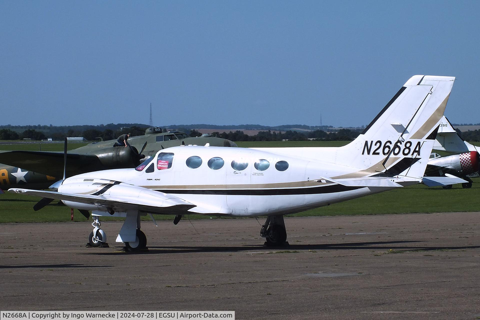 N2668A, 1981 Cessna 421C Golden Eagle C/N 421C1216, Cessna 421C Golden Eagle at Duxford airfield (two days after Duxford Flying Day: The Americans 2024)
