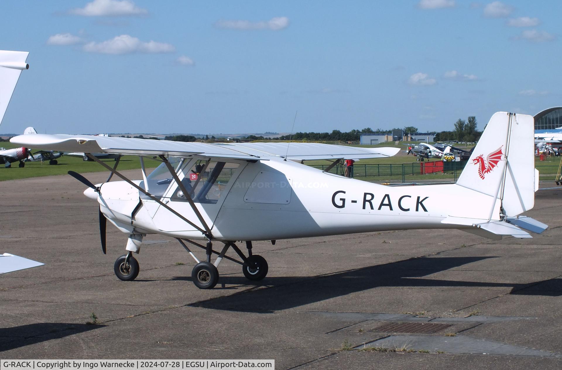 G-RACK, 2008 Comco Ikarus C42 FB100 C/N 0804-6954, Comco Ikarus C42 FB100 at Duxford airfield (two days after Duxford Flying Day: The Americans 2024)