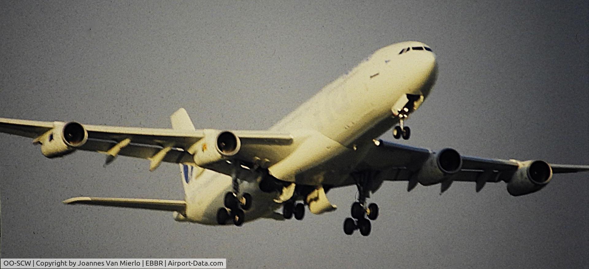 OO-SCW, 1993 Airbus A340-212 C/N 14, ex-slide