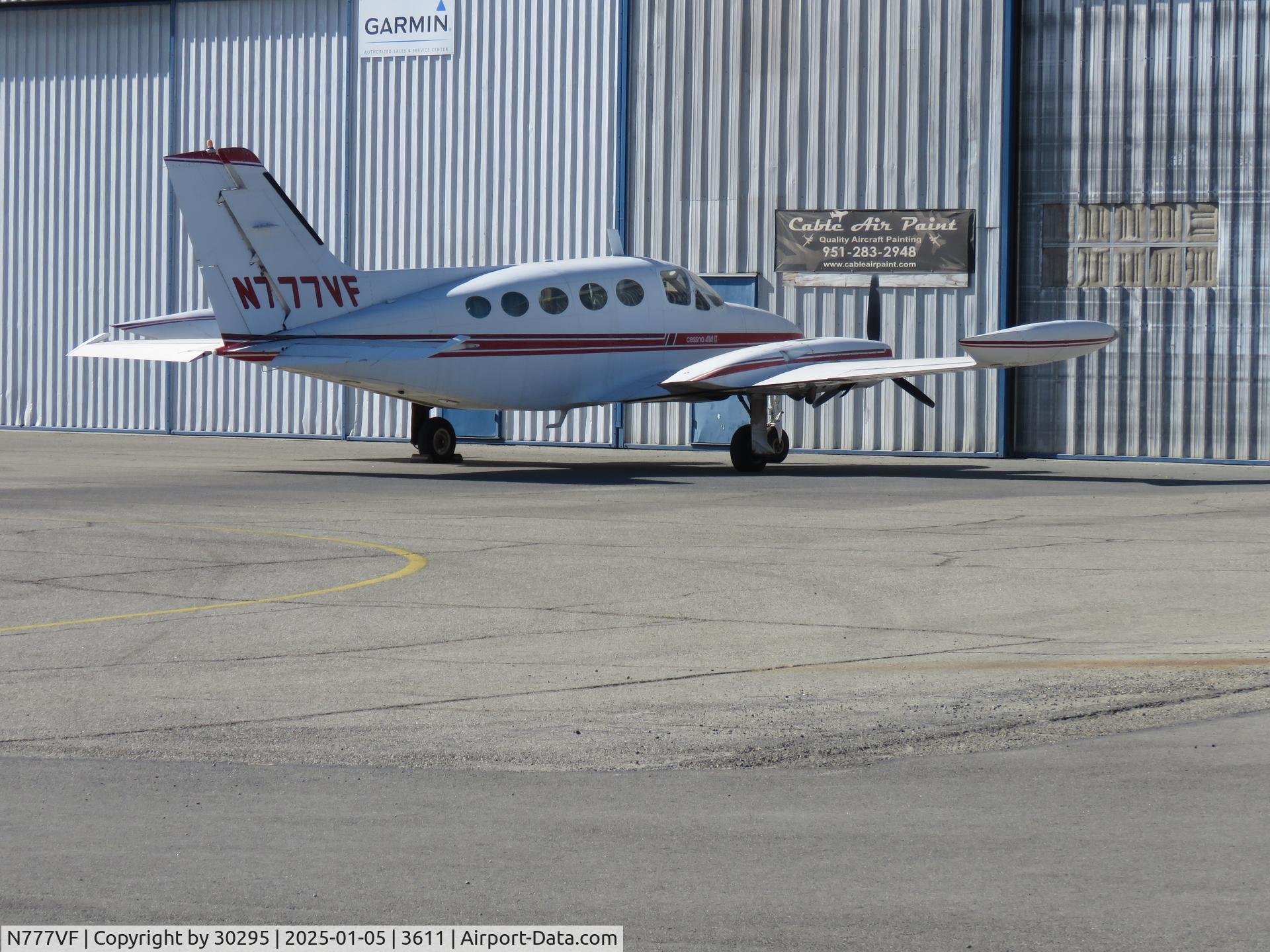 N777VF, 1977 Cessna 414 Chancellor C/N 414-0946, Parked