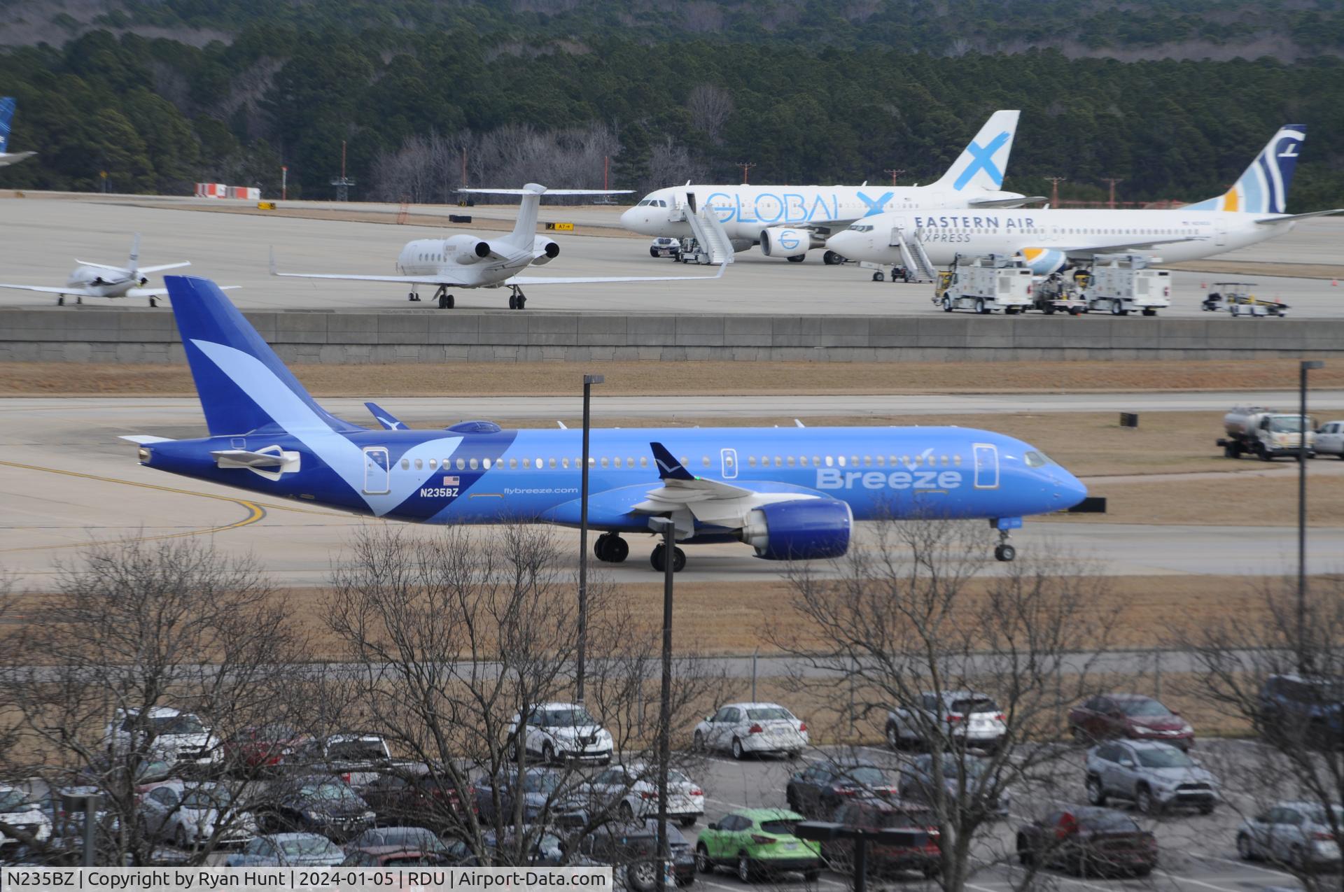 N235BZ, 2024 Airbus A220-300 (BD-500-1A11) C/N 55277, A nice, blue Breeze A220.
