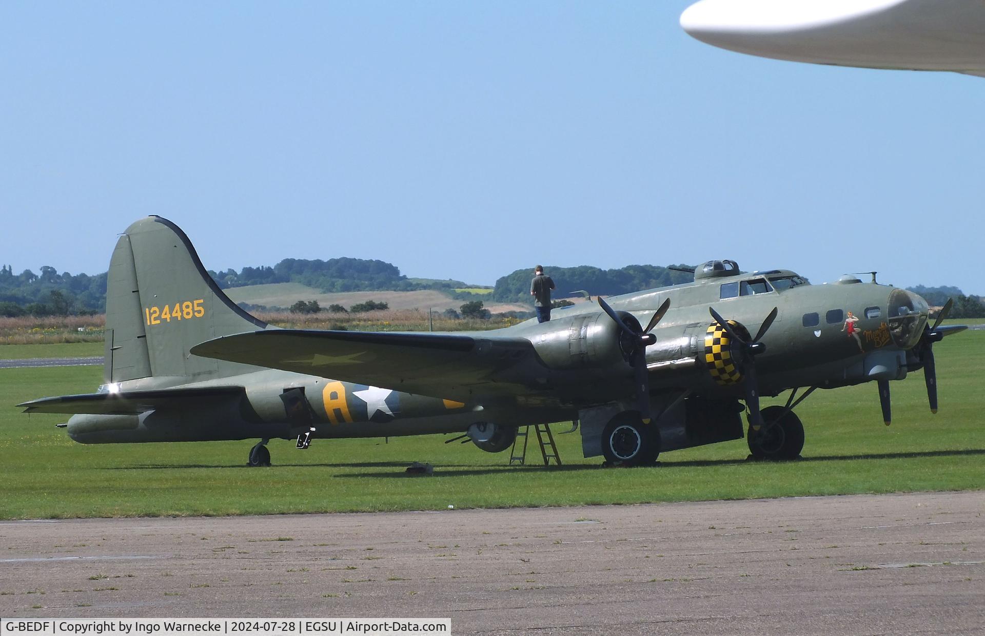 G-BEDF, 1944 Boeing B-17G Flying Fortress C/N 8693, Boeing B-17G Flying Fortress at Duxford airfield (two days after Duxford Flying Day: The Americans 2024)