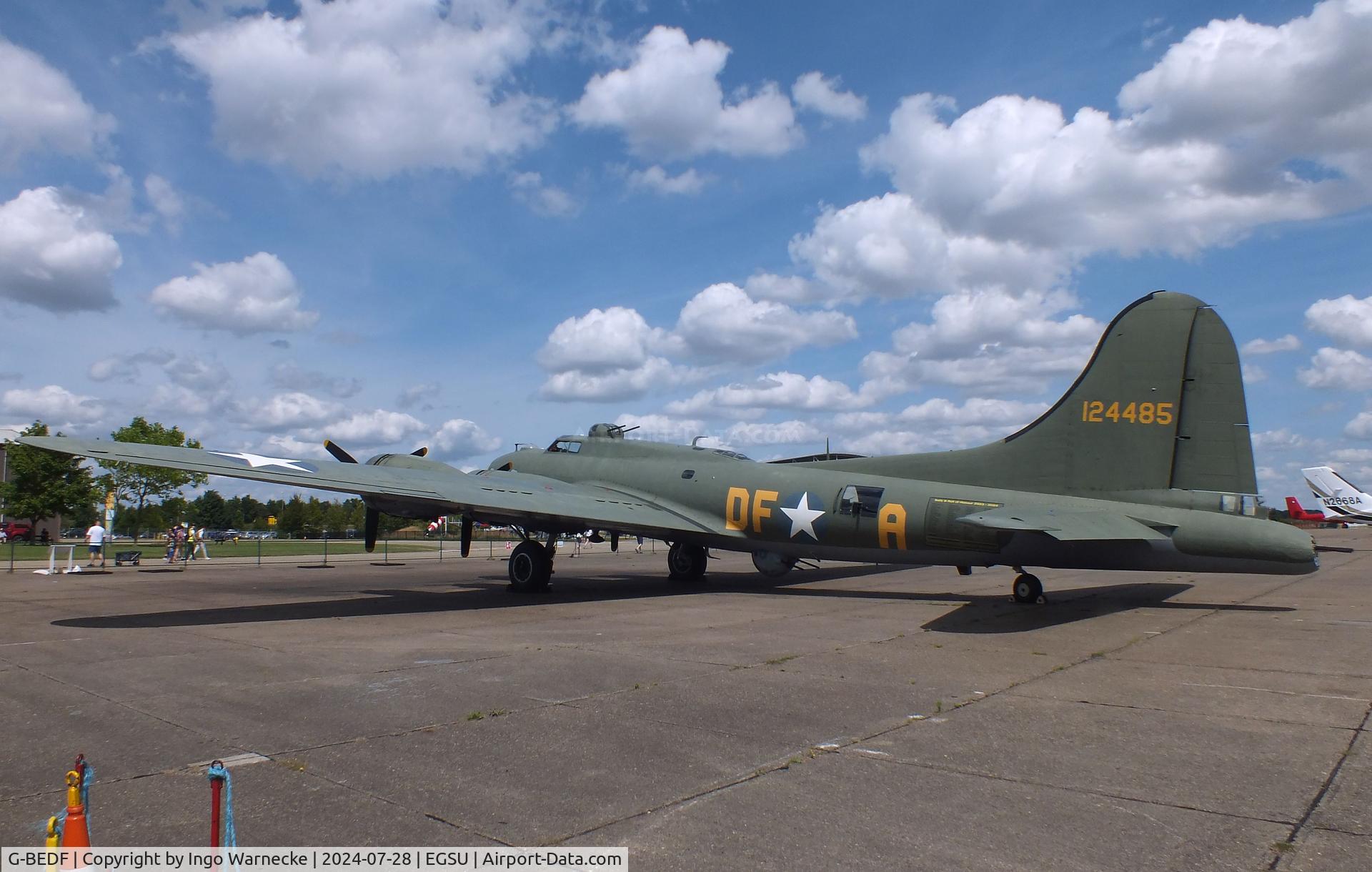 G-BEDF, 1944 Boeing B-17G Flying Fortress C/N 8693, Boeing B-17G Flying Fortress at Duxford airfield (two days after Duxford Flying Day: The Americans 2024)