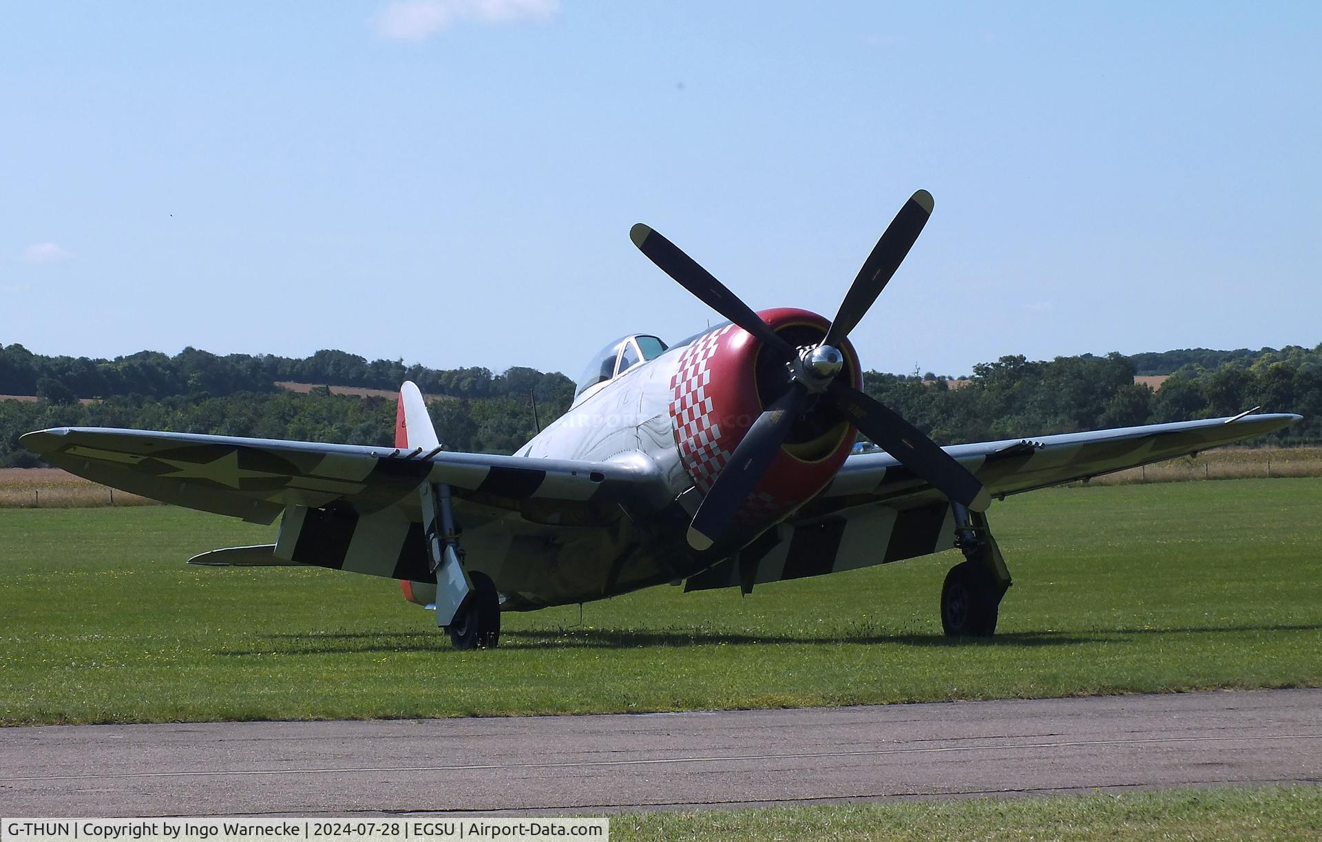 G-THUN, 1945 Republic P-47D Thunderbolt C/N 399-55731, Republic P-47D Thunderbolt at Duxford airfield (two days after Duxford Flying Day: The Americans 2024)