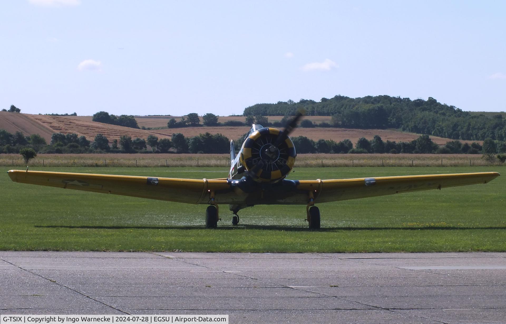 G-TSIX, 1948 North American AT-6C Harvard IIA C/N 88-9725, North American AT-6C Harvard II A at Duxford airfield (two days after Duxford Flying Day: The Americans 2024)