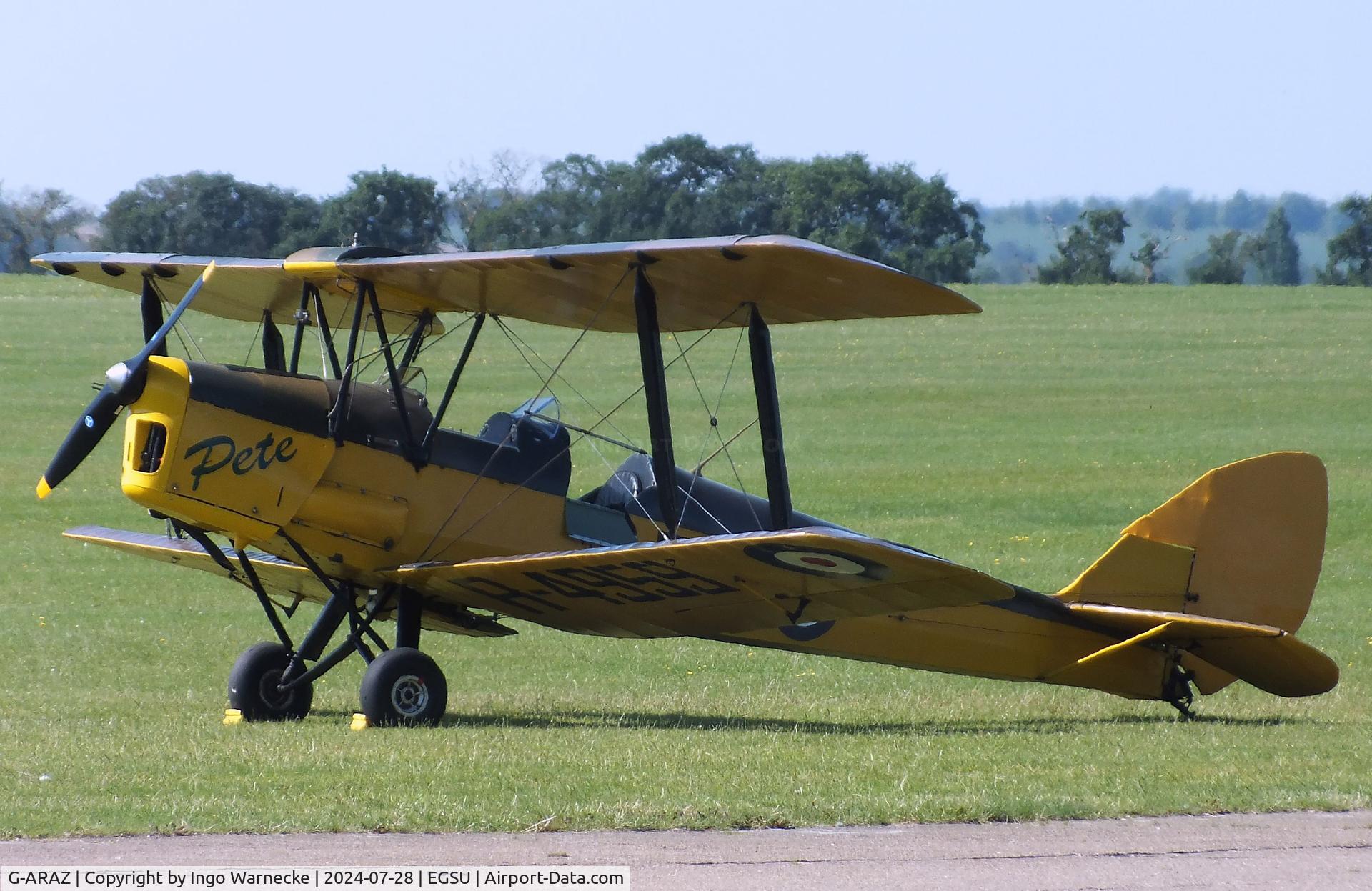 G-ARAZ, 1940 De Havilland DH-82A Tiger Moth II C/N 82867, De Havilland D.H.82A Tiger Moth at Duxford airfield (two days after Duxford Flying Day: The Americans 2024)