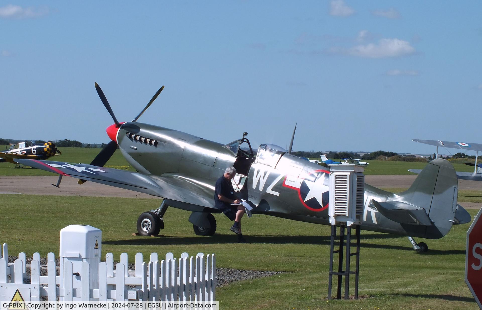 G-PBIX, 1945 Supermarine 361 Spitfire LF.XVIe C/N CBAF.11581, Supermarine Spitfire LF XVIe at Duxford airfield (two days after Duxford Flying Day: The Americans 2024)