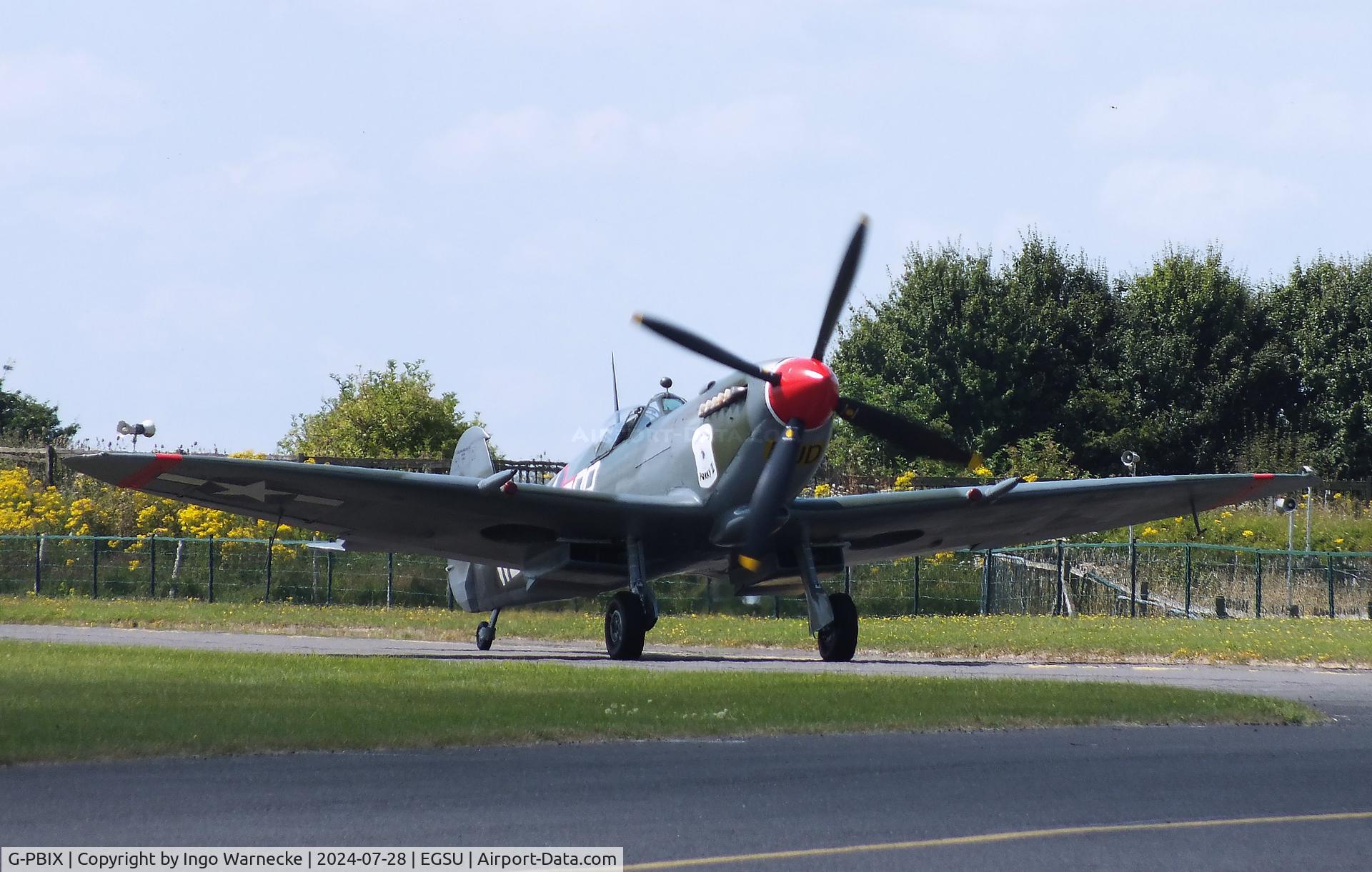 G-PBIX, 1945 Supermarine 361 Spitfire LF.XVIe C/N CBAF.11581, Supermarine Spitfire LF XVIe at Duxford airfield (two days after Duxford Flying Day: The Americans 2024)