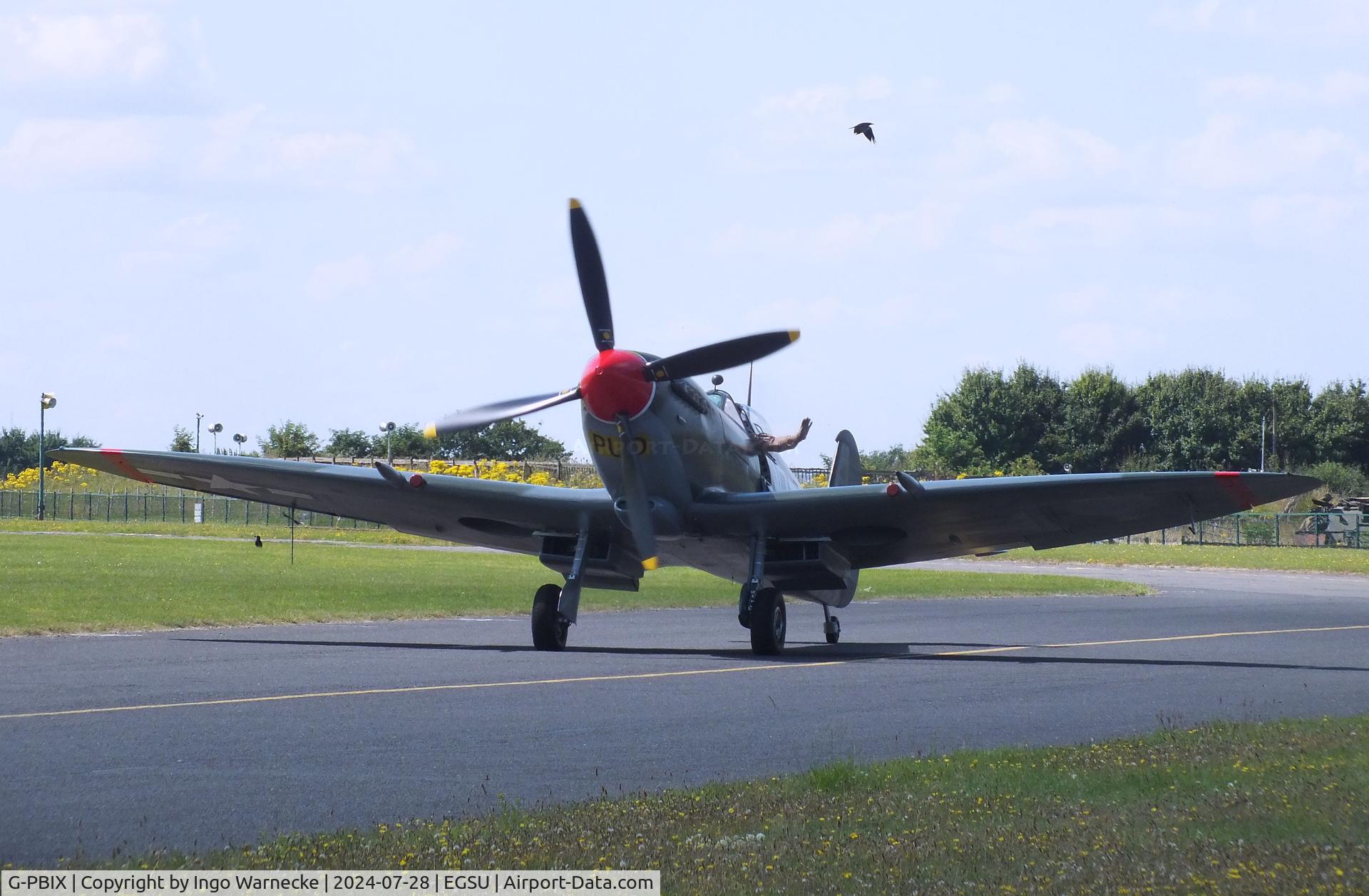 G-PBIX, 1945 Supermarine 361 Spitfire LF.XVIe C/N CBAF.11581, Supermarine Spitfire LF XVIe at Duxford airfield (two days after Duxford Flying Day: The Americans 2024)