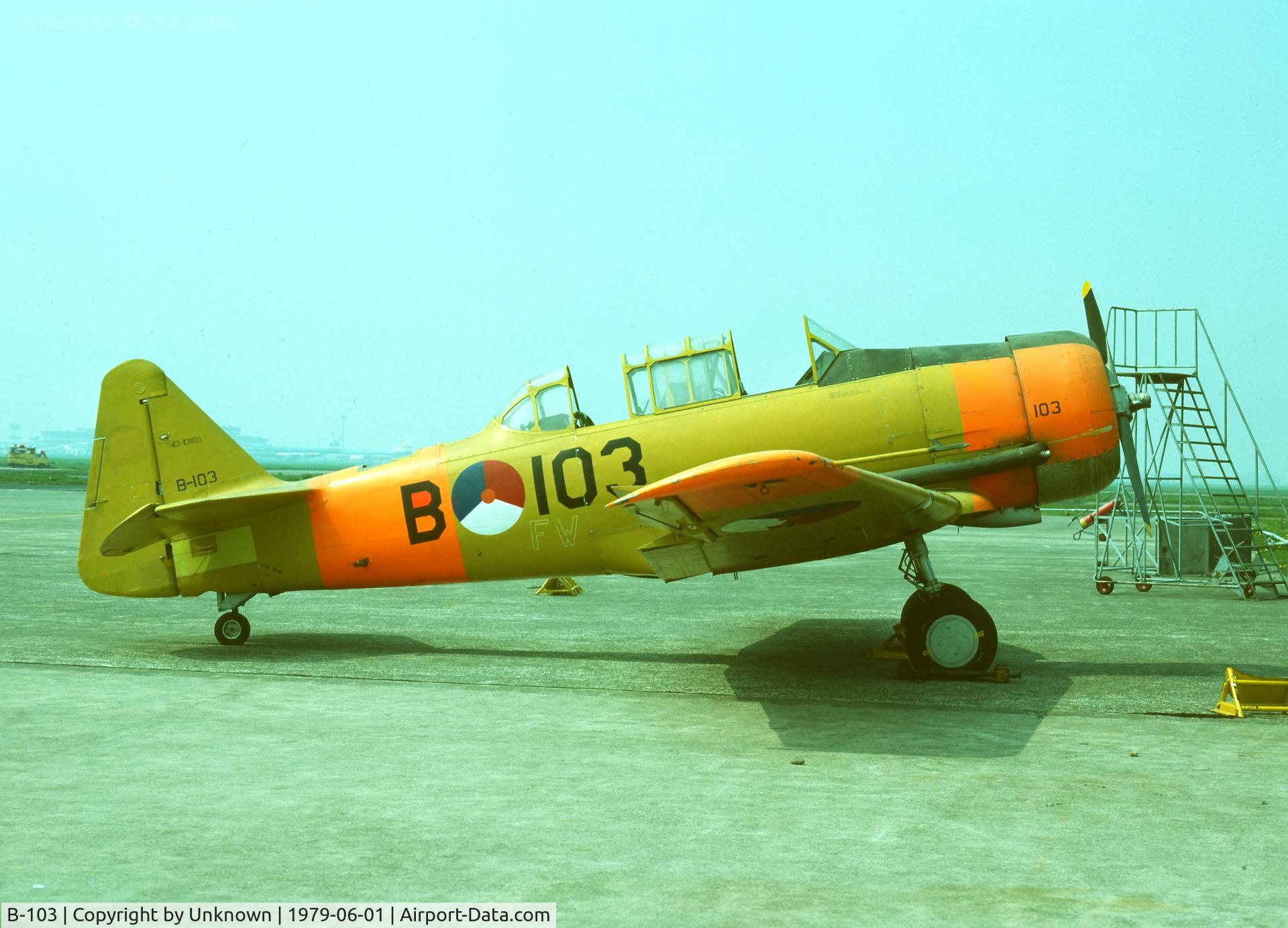 B-103, 1944 Noorduyn AT-16ND Harvard IIB C/N 14A-1459, Unknown.ex RAF FT419