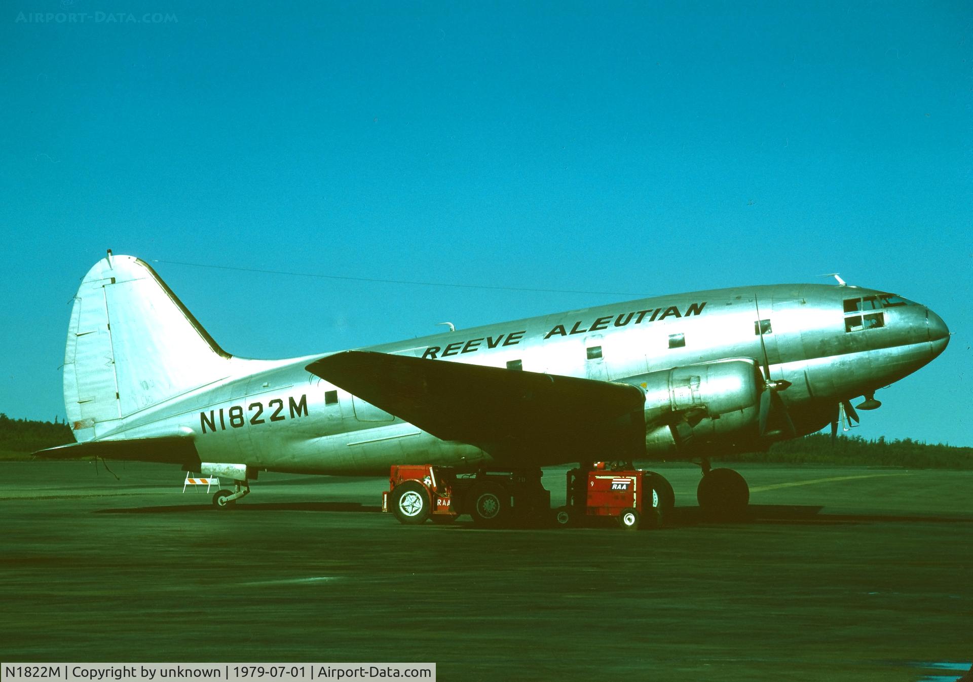 N1822M, 1945 Curtiss Wright C-46F-1CU C/N 22521, 7.1979.