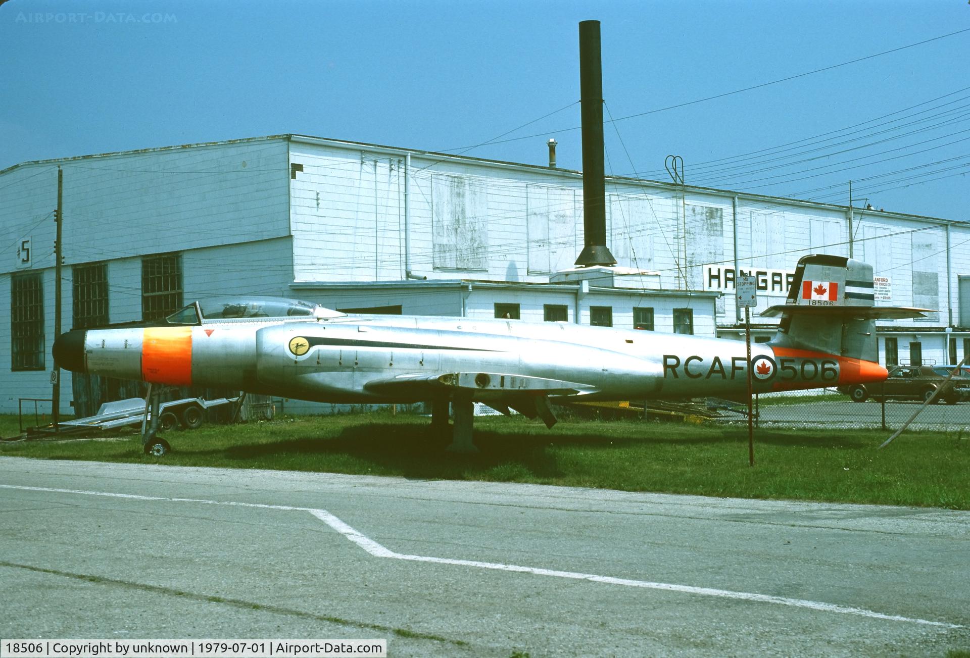 18506, Avro Canada CF-100 Mk.5 Canuck C/N 406, 7.1979.